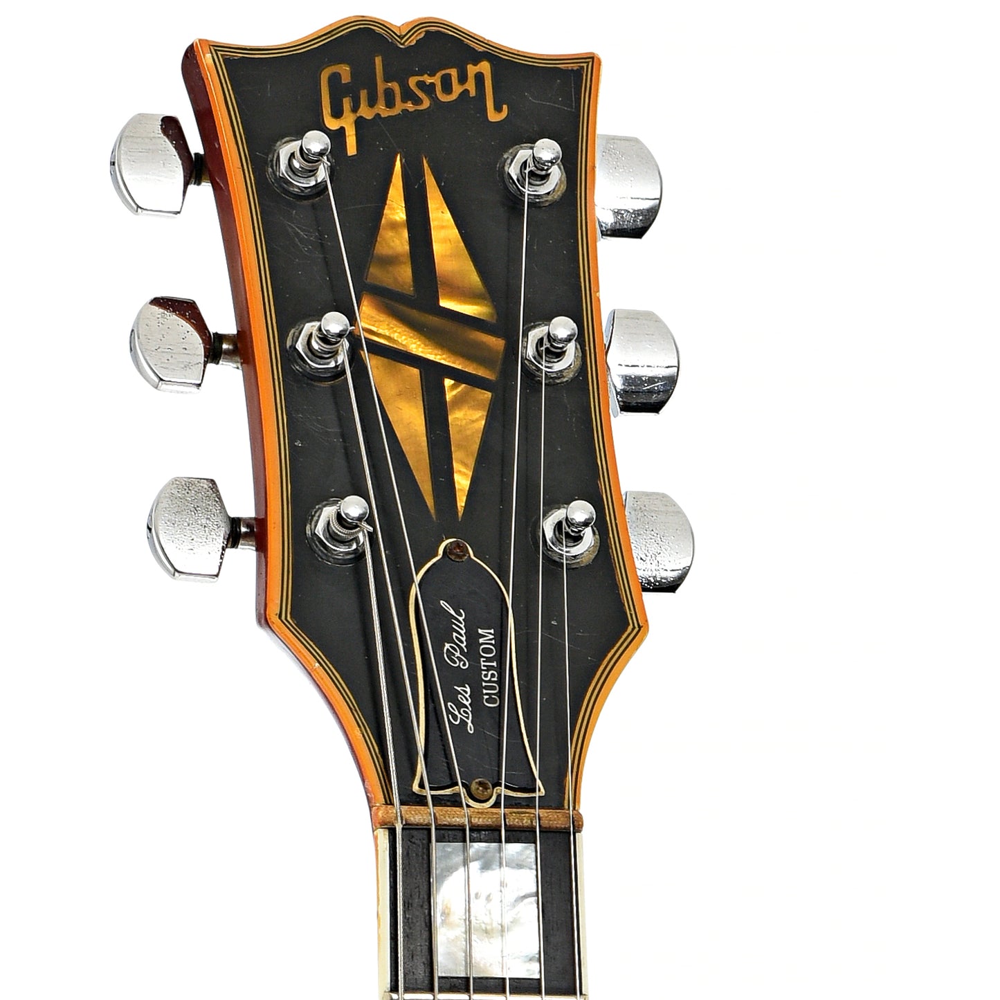 Headstock of Gibson Les Paul Custom Electric Guitar 