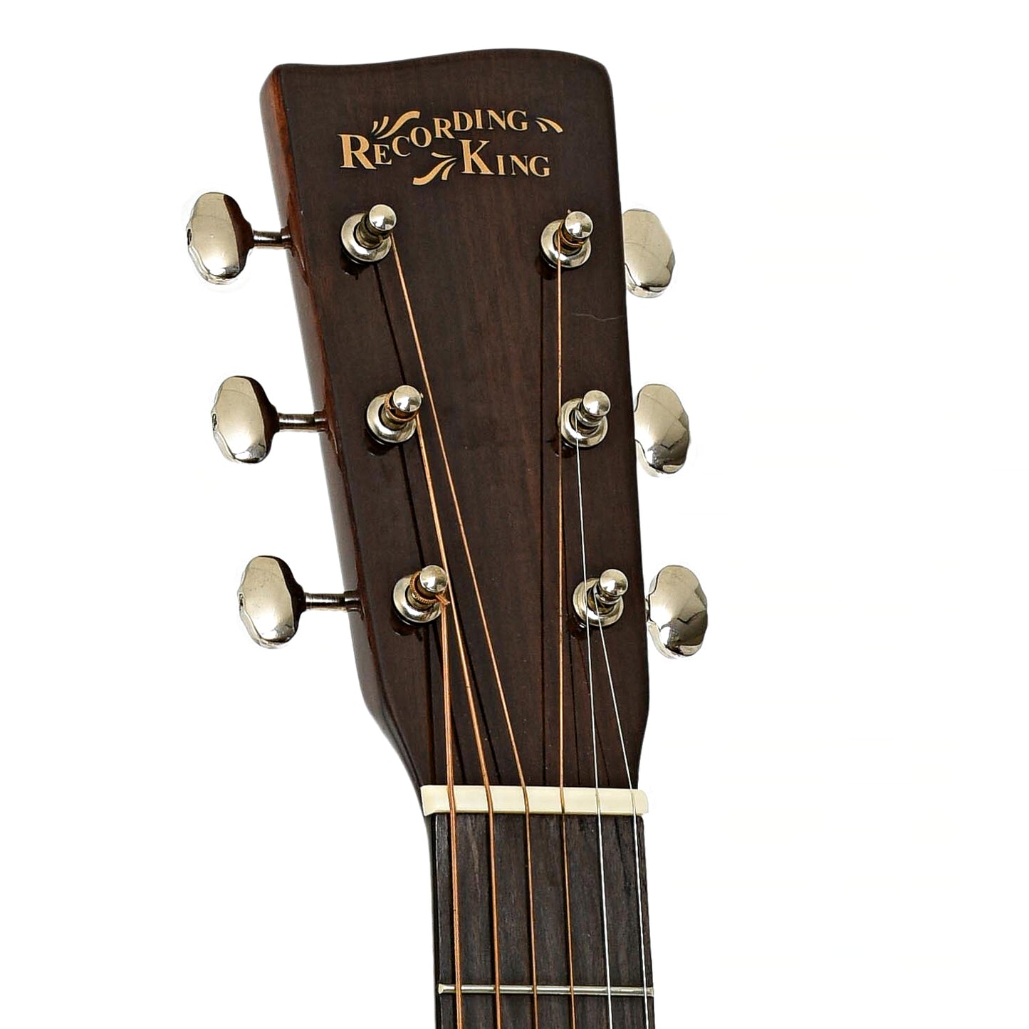 Headstock of Recording King RP-G6-CFE5 Acoustic Guitar