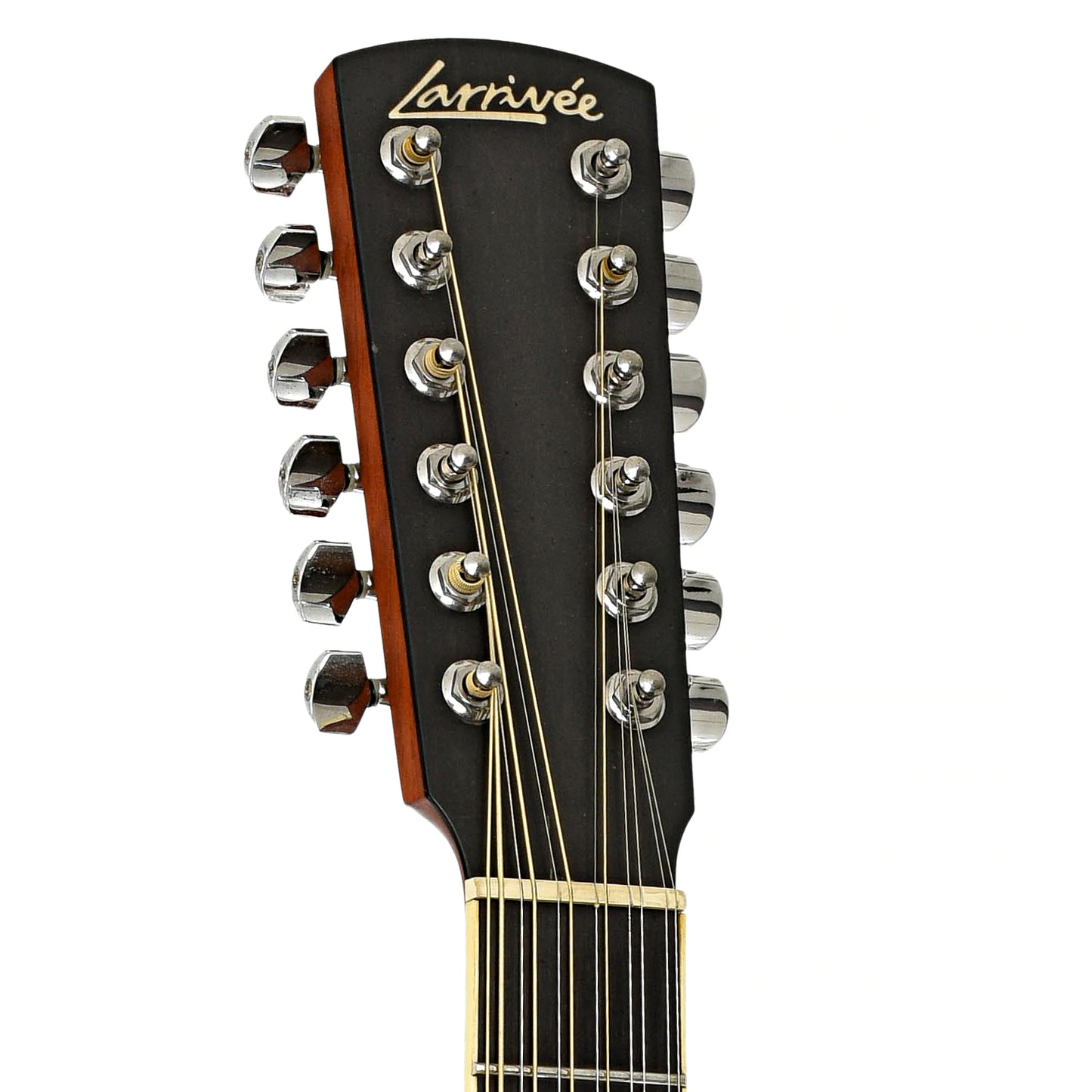 Headstock of Larrivee L-03-12 12-String Acoustic Guitar 