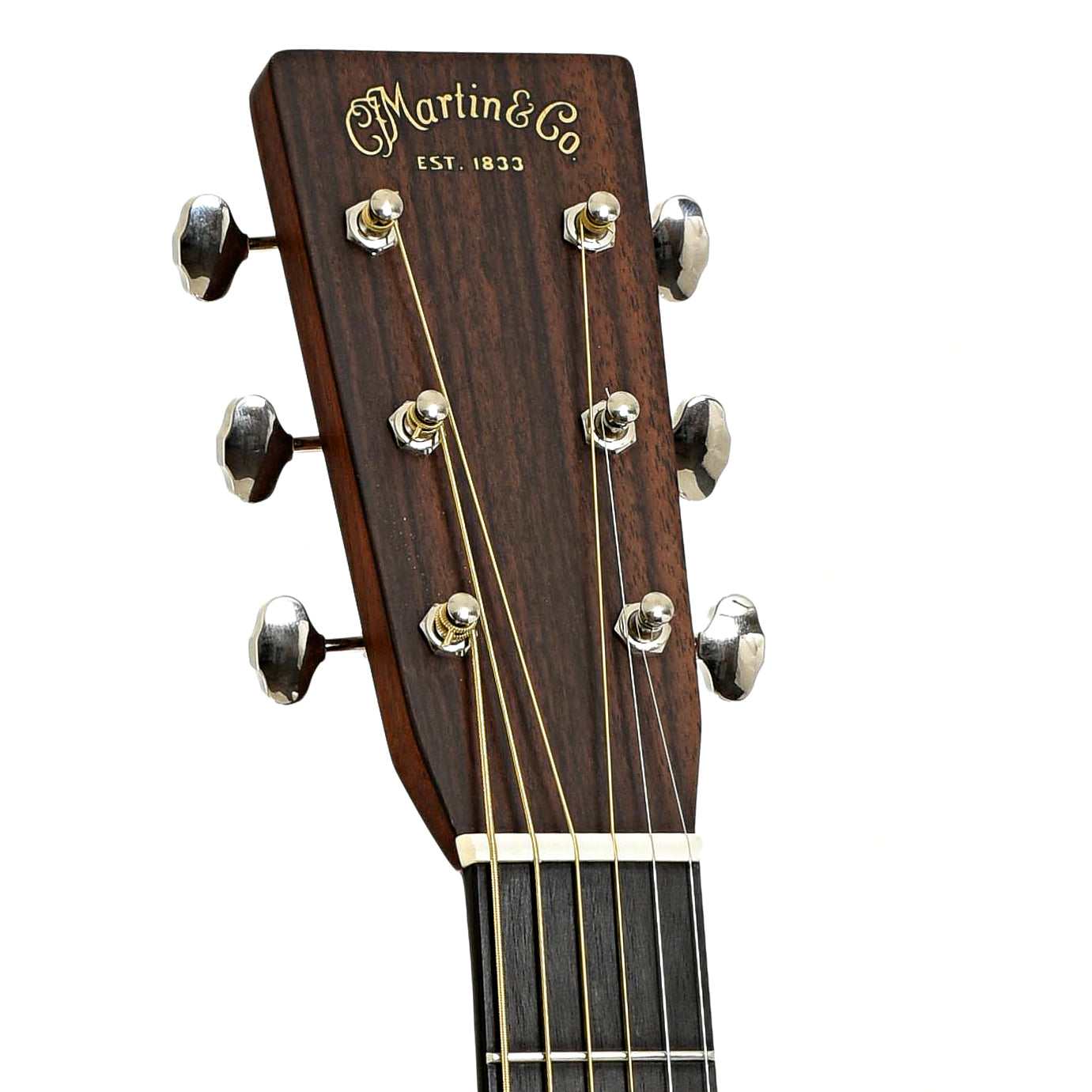 Headstock of Martin HD-28 Amberburst Acoustic Guitar 