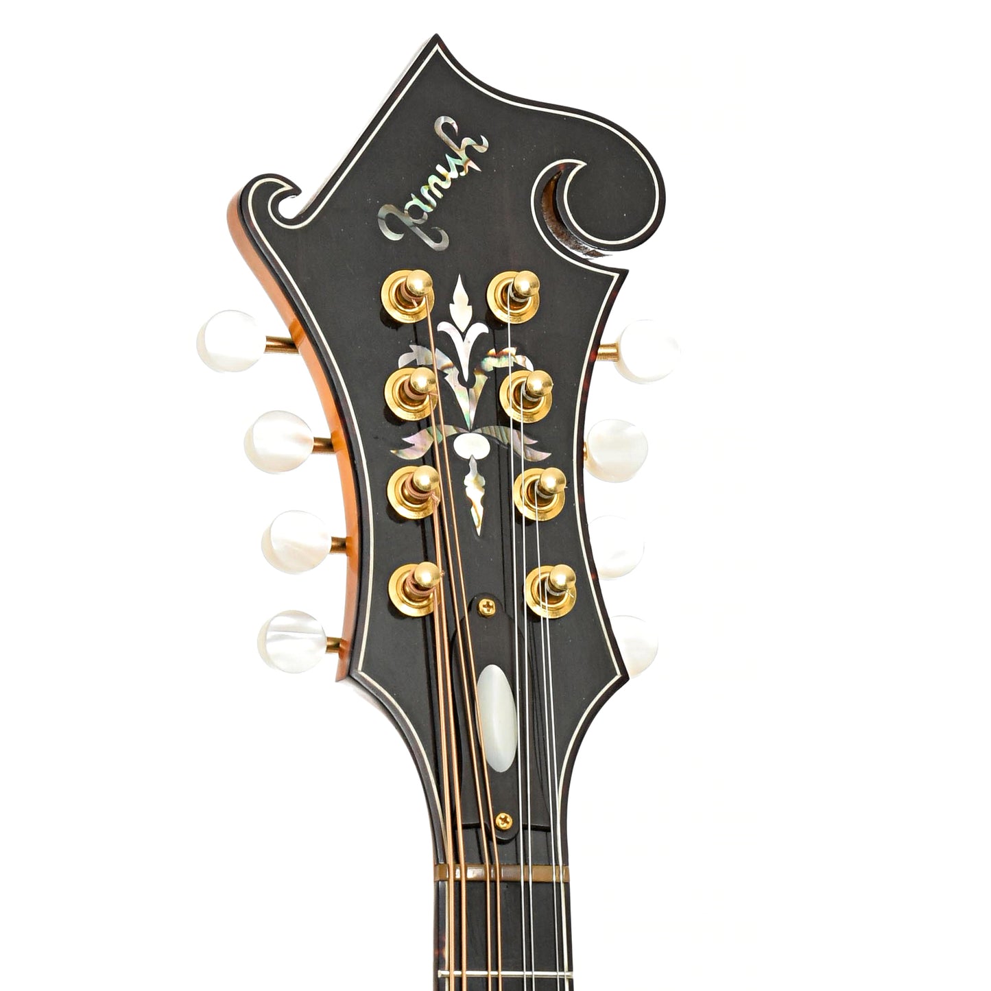 Headstocjk of Janish F5 JYN Mandolin 