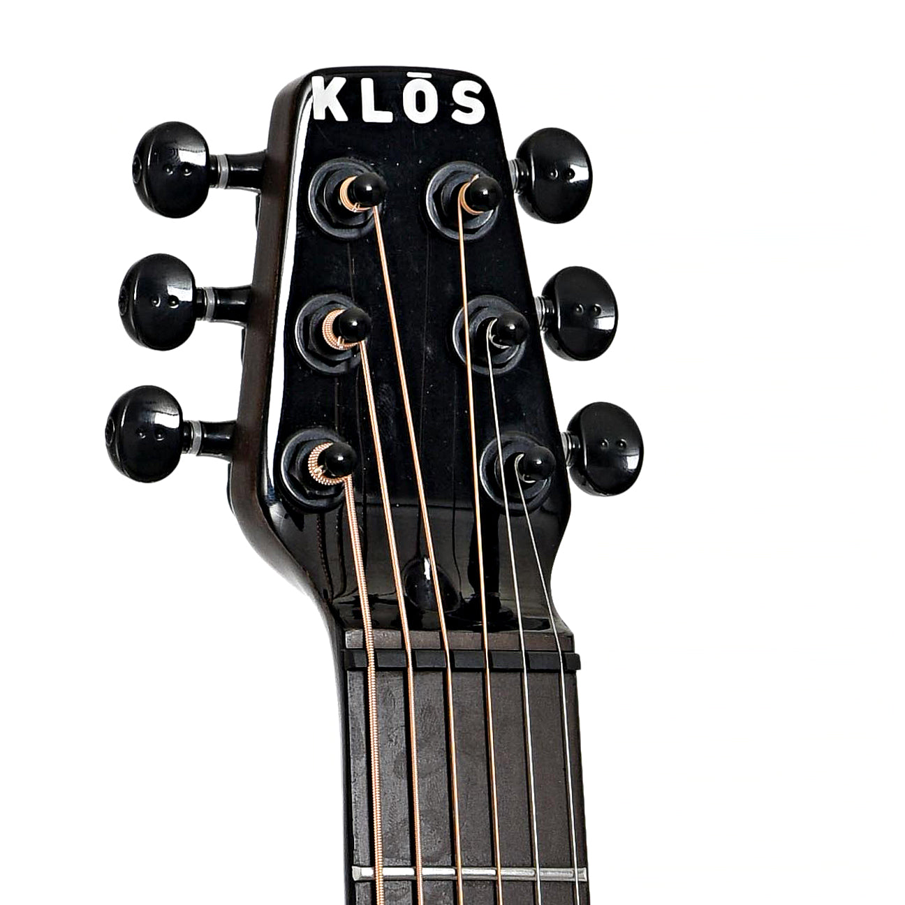 Headstock of KLOS  Hybrid Deluxe Travel Guitar