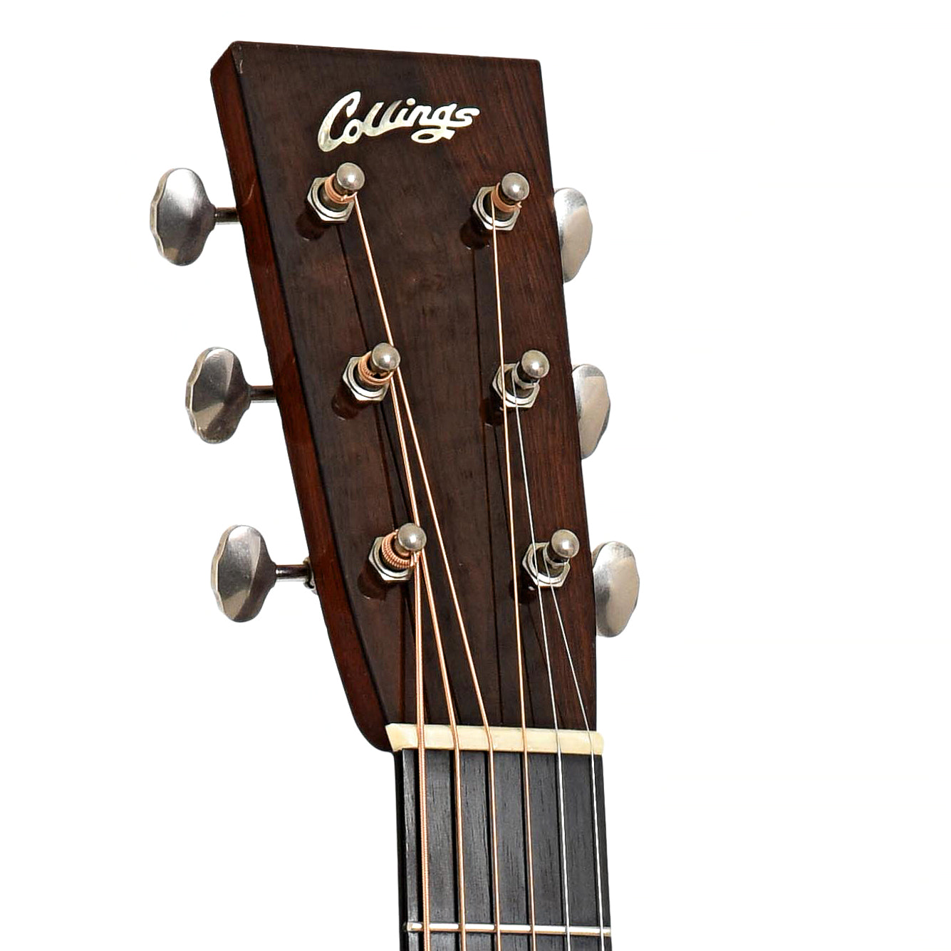 Headstock of Collings OM2HA Acoustic Guitar