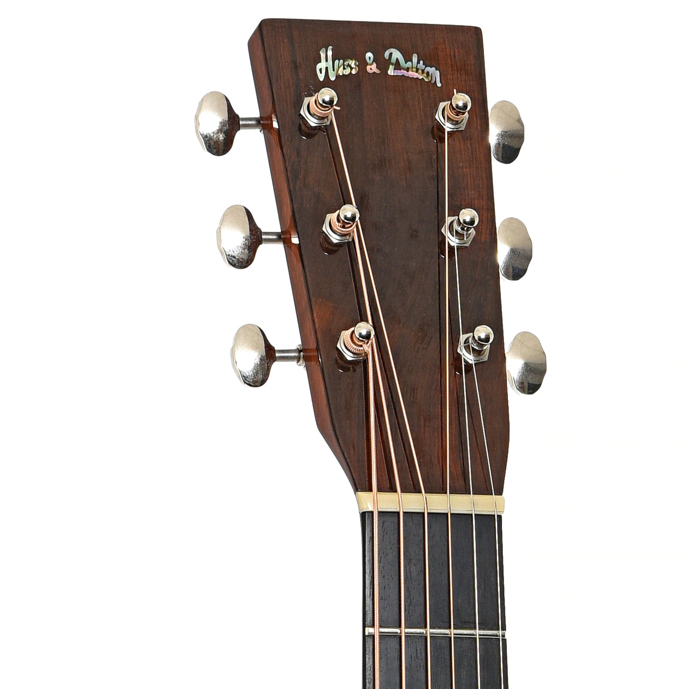 Front headstock of Huss & Dalton TD-M Custom Acoustic Guitar (2008)