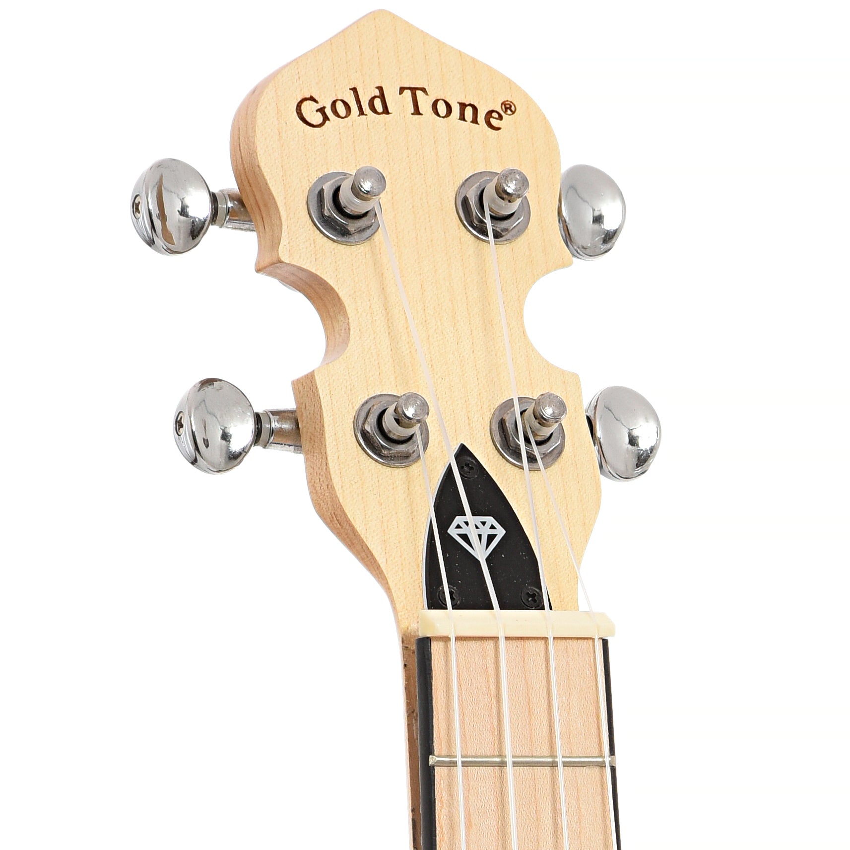 Front headstock of Gold Tone Little Gem Banjo Ukulele