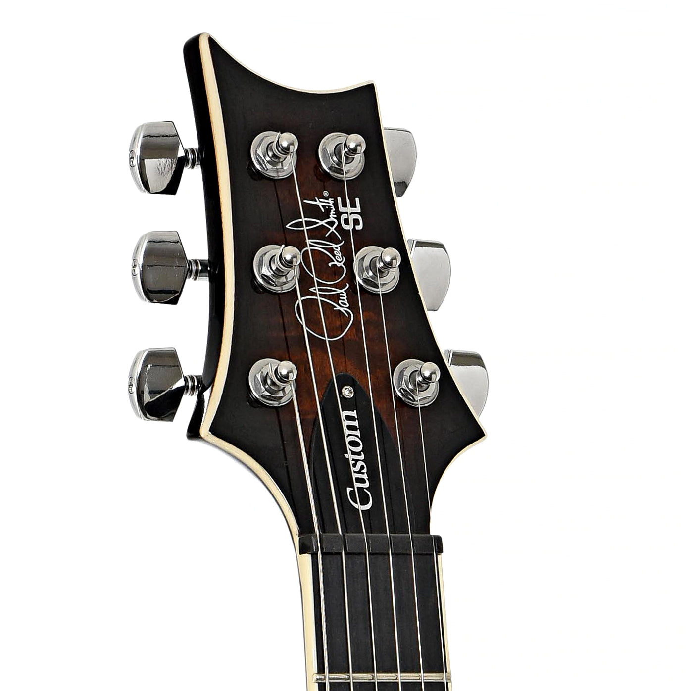 Headstock of PRS SE Custom 24 Quilt Electric Guitar