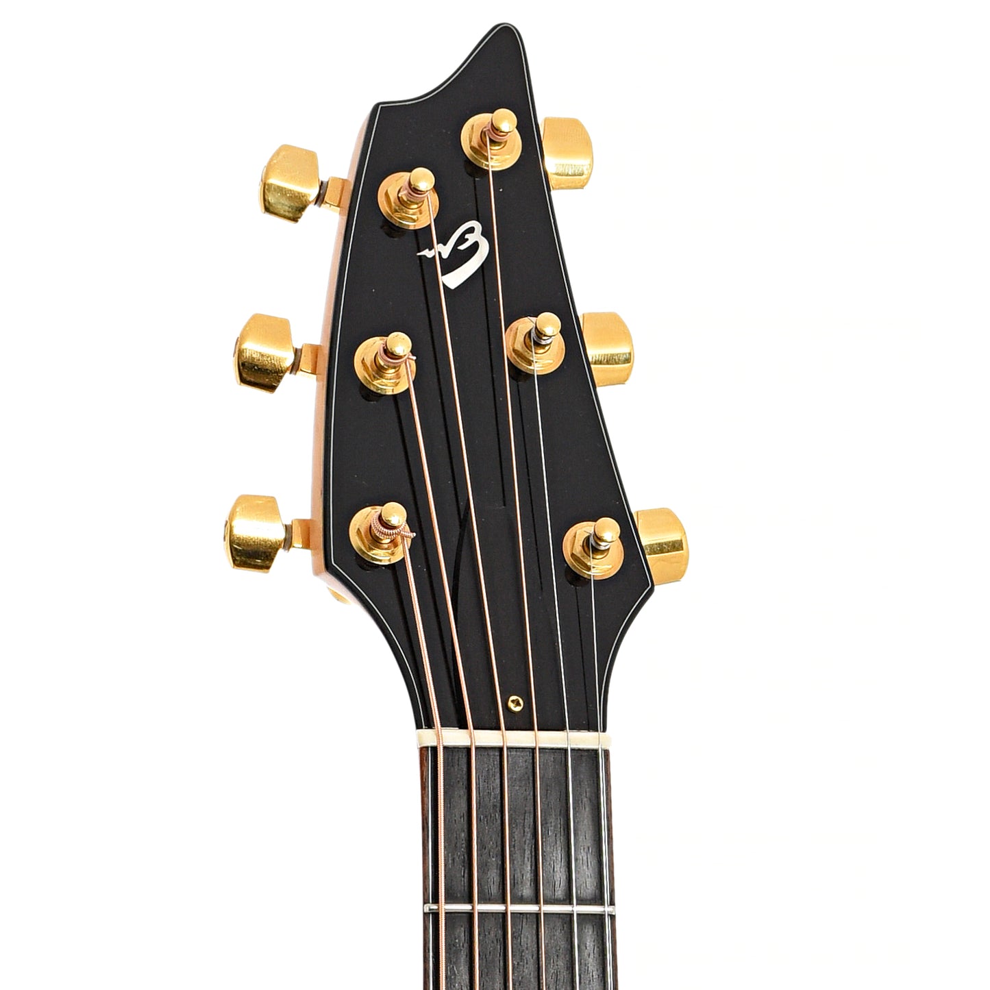 front headstock of Breedlove Pacific Flamed Maple Acoustic Guitar (2003)