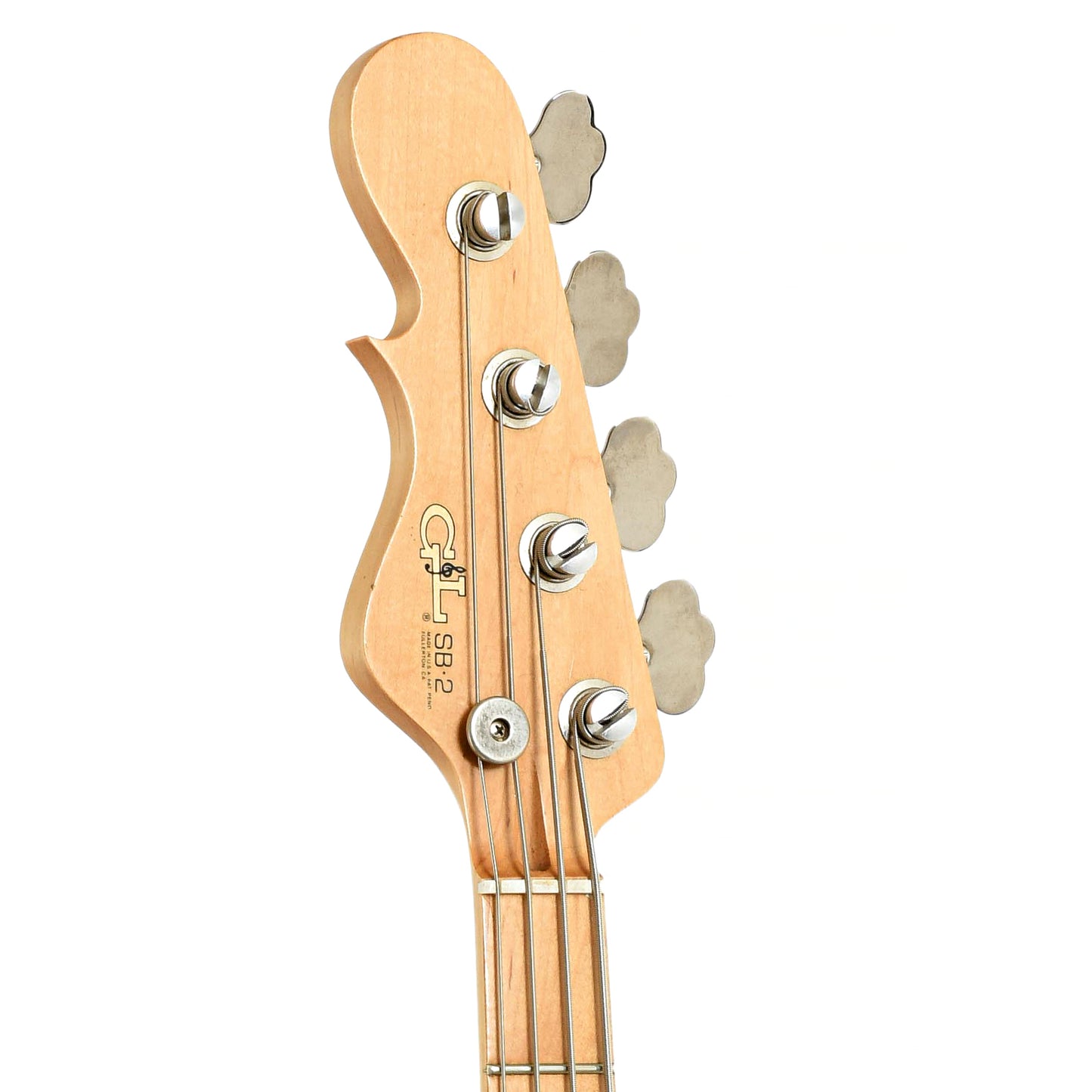 headstock of G&L SB-2 LH Electric Bass 