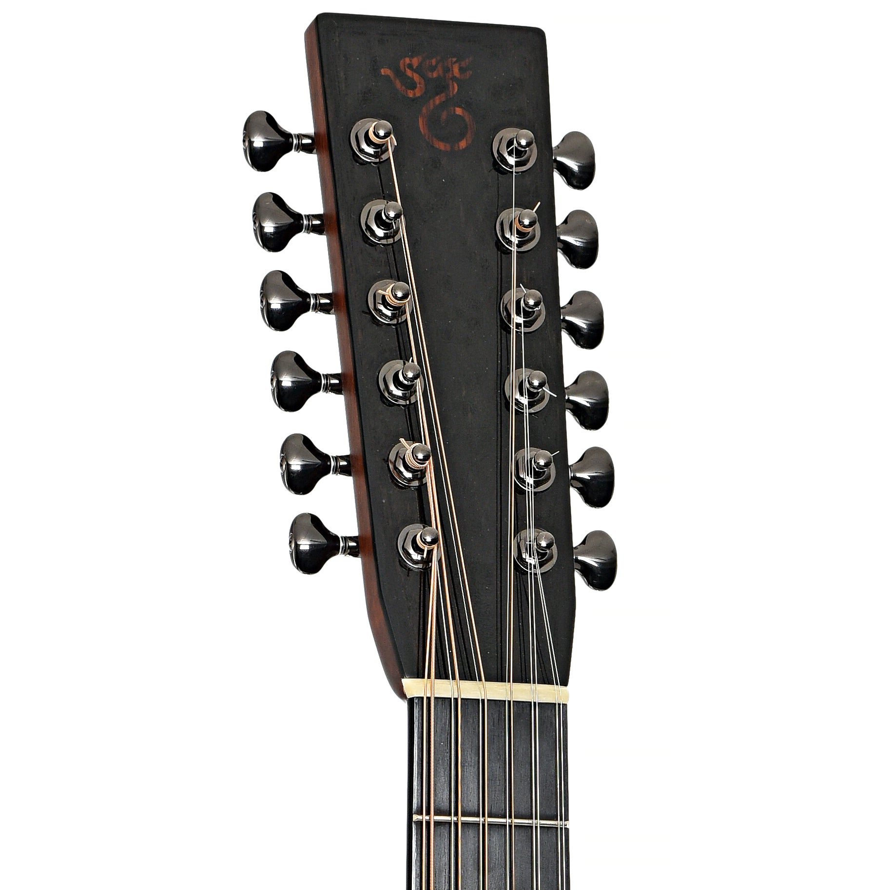 Front headstock of Santa Cruz 00 12-String Acoustic-Electric Guitar (2008)