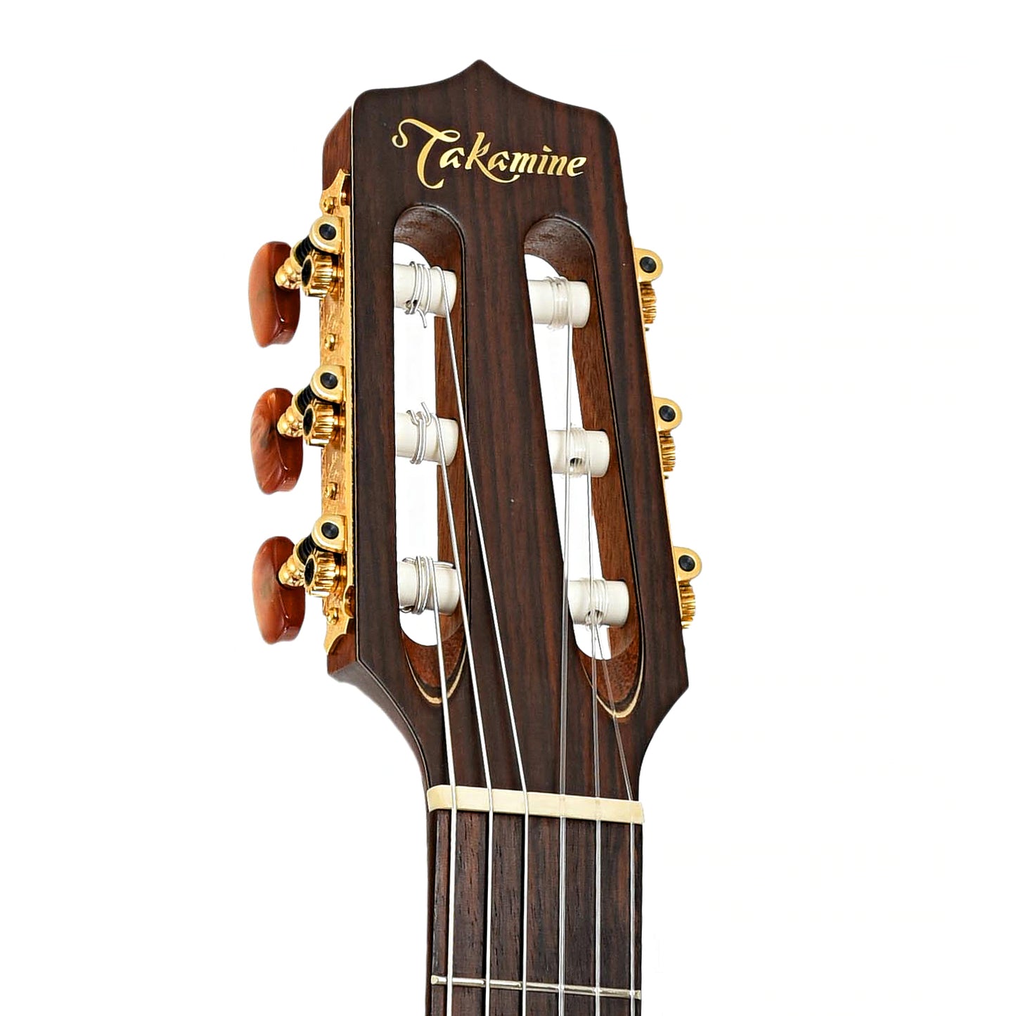 Headstock of Takamine P3FCN Pro Series Folk Nylon Cutaway