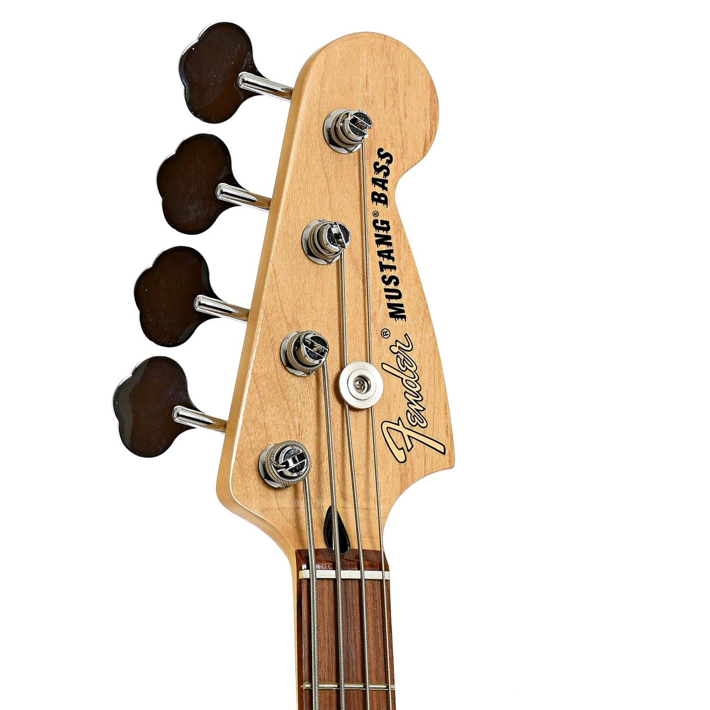 Headstock of Fender PJ Mustang Bass