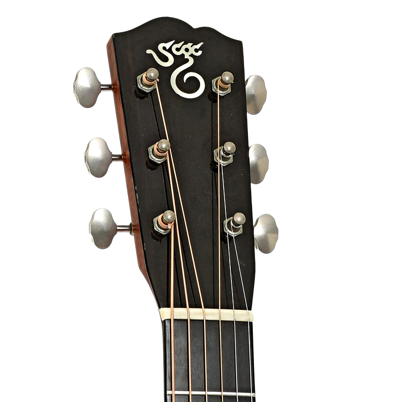 Headstock of Santa Cruz VJ Acoustic Guitar