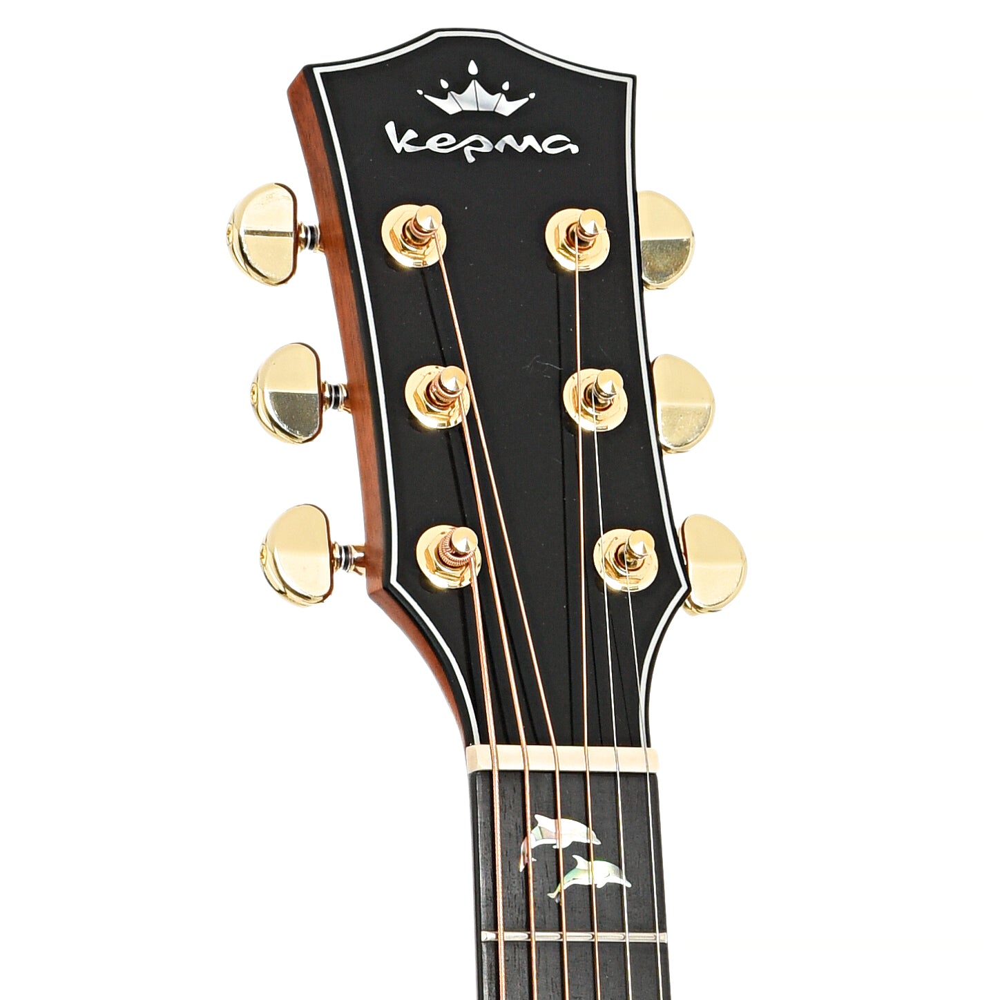 Front headstock of Kepma D1-130 Acoustic Guitar (c.2020)