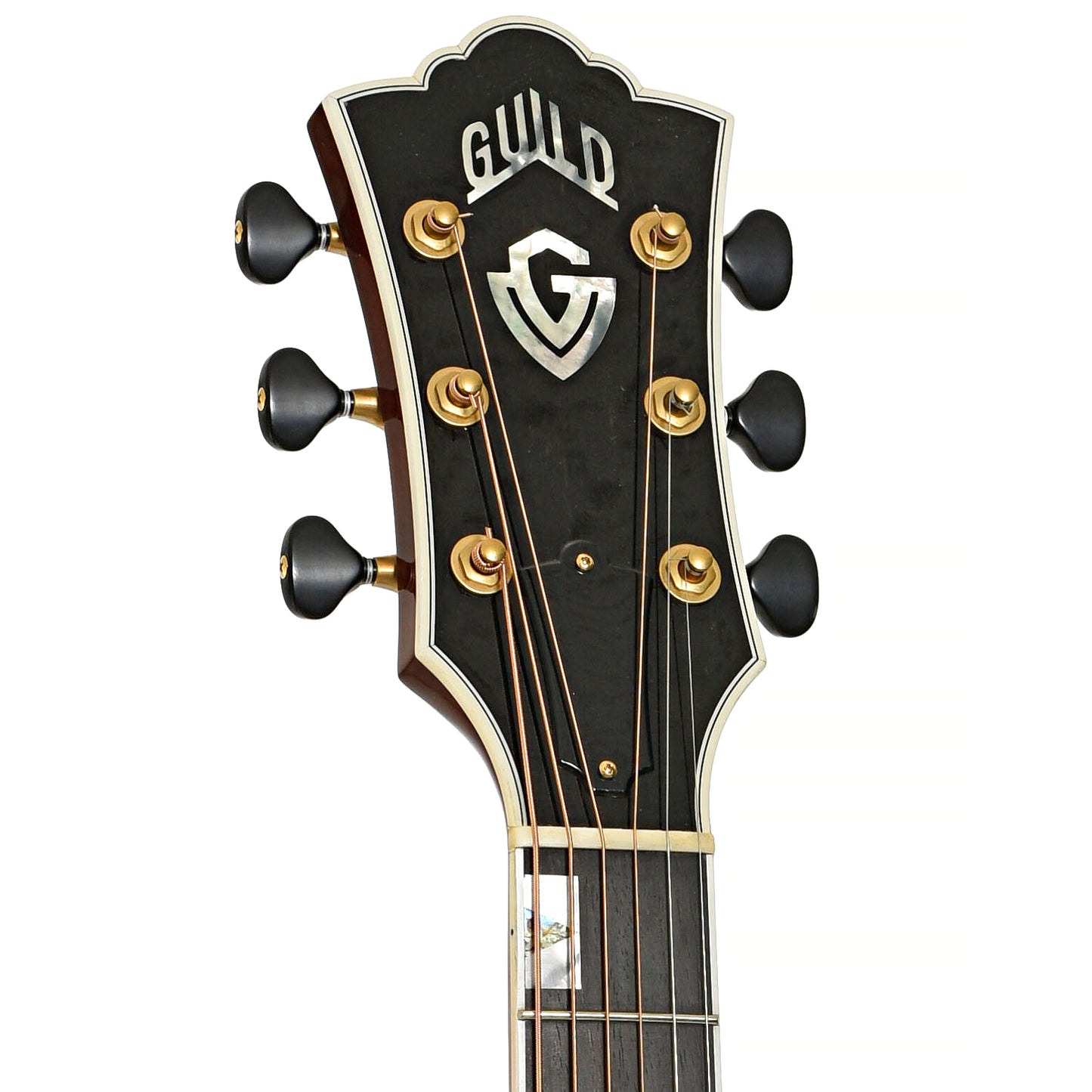 Front headstock of Guild DD-6RCE Doyle Dykes Signature Model Acoustic Guitar (2013)