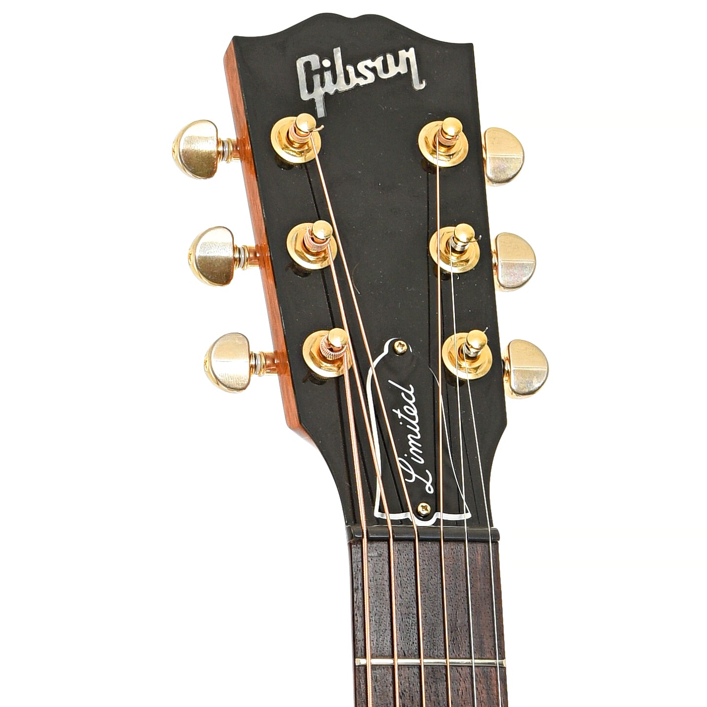 Front headstock of Gibson Genuine Mahogany Limited Acoustic-Electric Guitar (2016)