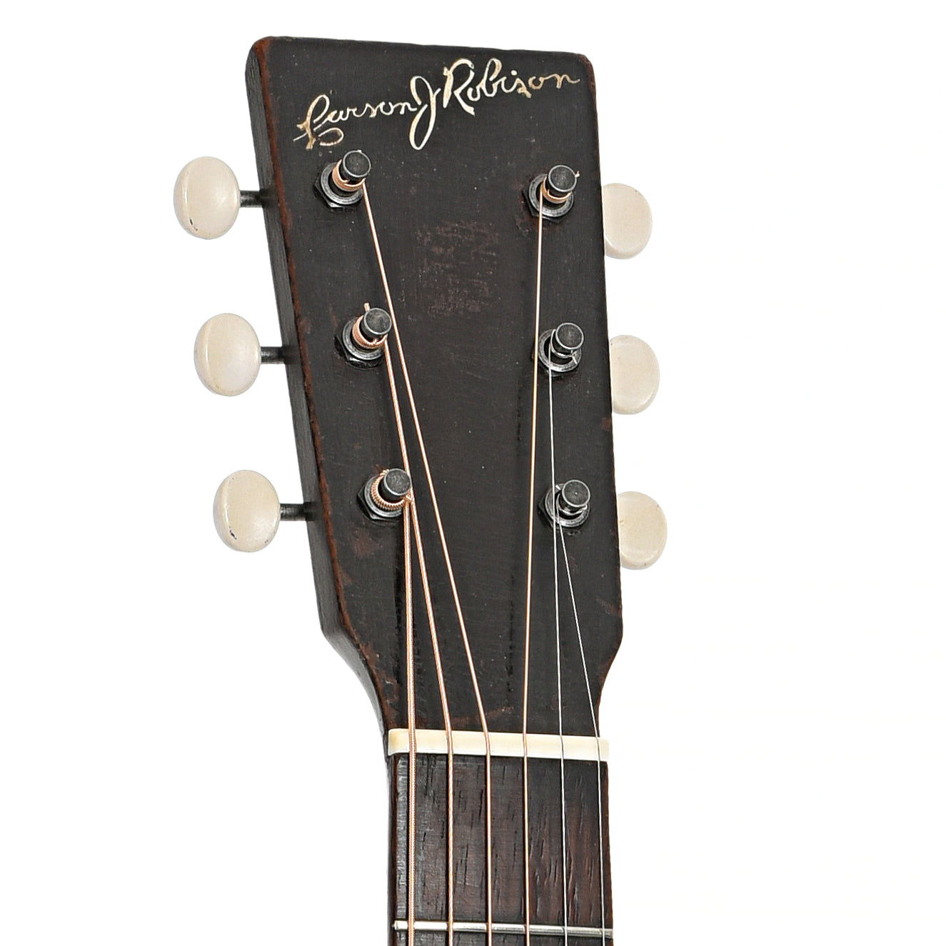 Headstock of Recording King Carson Robinson Acoustic Guitar (c.1935)