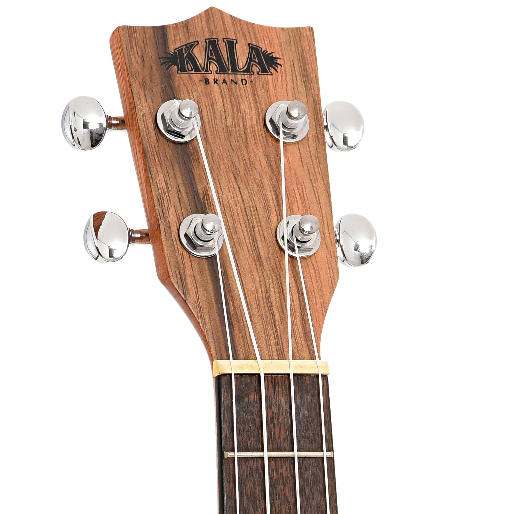 Front headstock of Kala KA-PWT Pacific Walnut Series Ukulele, Tenor (recent)