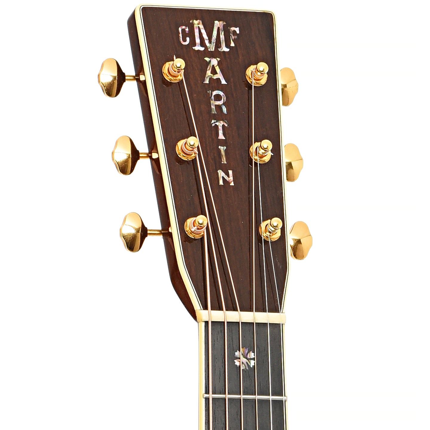 Front headstock of Martin Yuengling Custom D-41 Special Acoustic Guitar (2009)