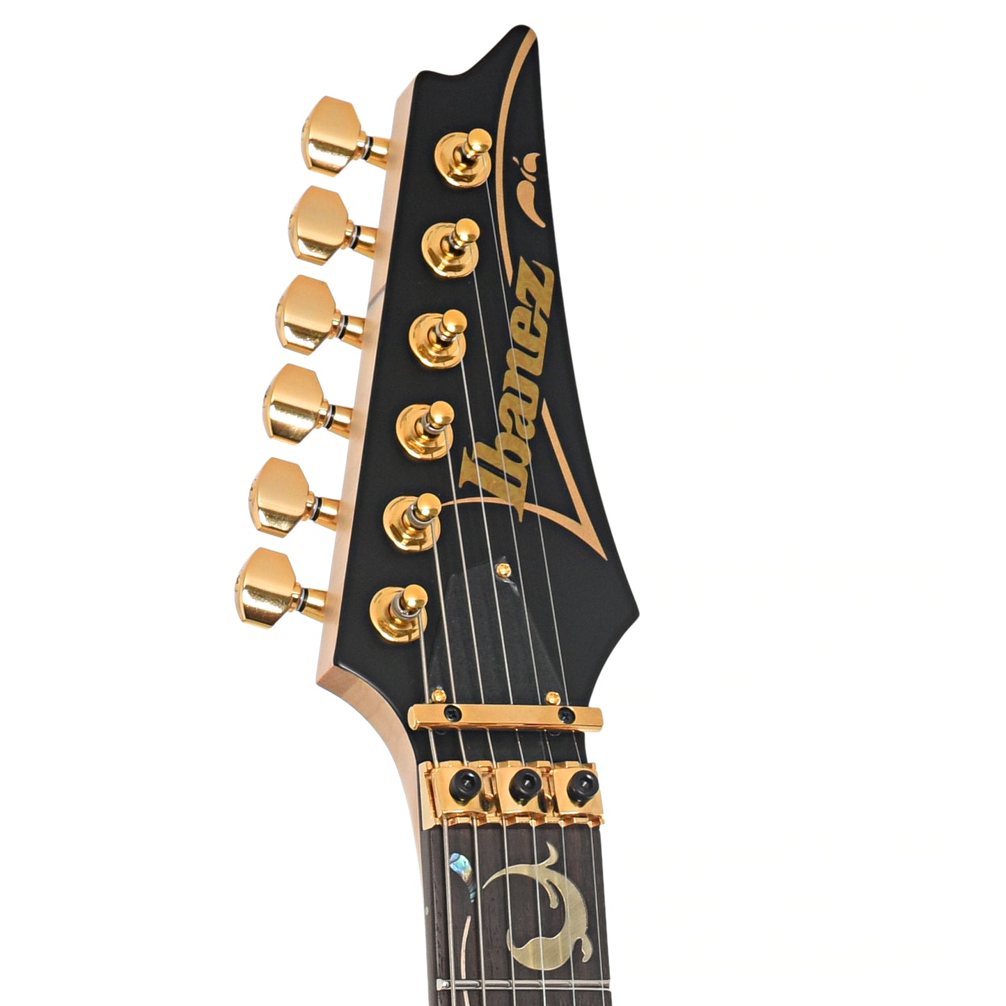 Headstock of Ibanez Steve Vai Signature PIA3761 Electric Guitar, Onyx Black