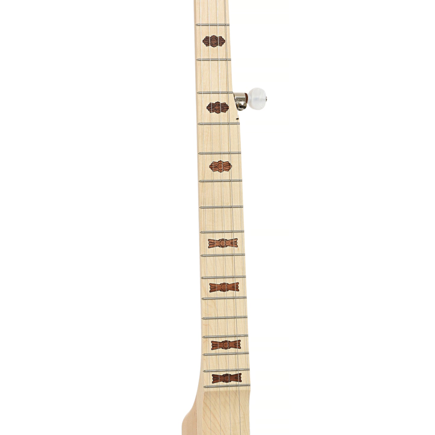 Fretboard of Deering Lefthanded Goodtime Deco Openback Banjo with Scooped FretboardDeering Lefthanded Goodtime Deco Openback Banjo with Scooped Fretboard