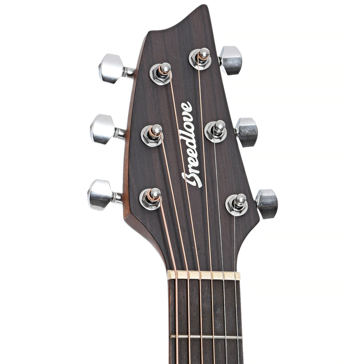 front headstock of Breedlove Discovery Companion CE Mahogany-Mahogany, Acoustic Guitar (2021)