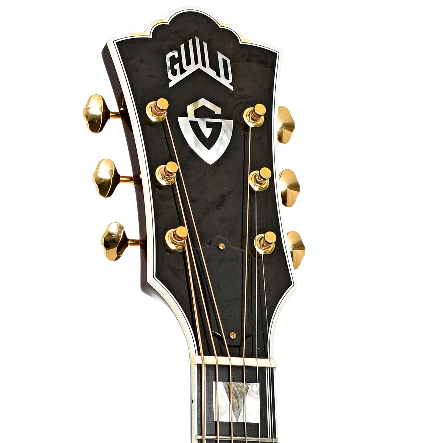 Headstock of Guild F-55 Acoustic Guitar