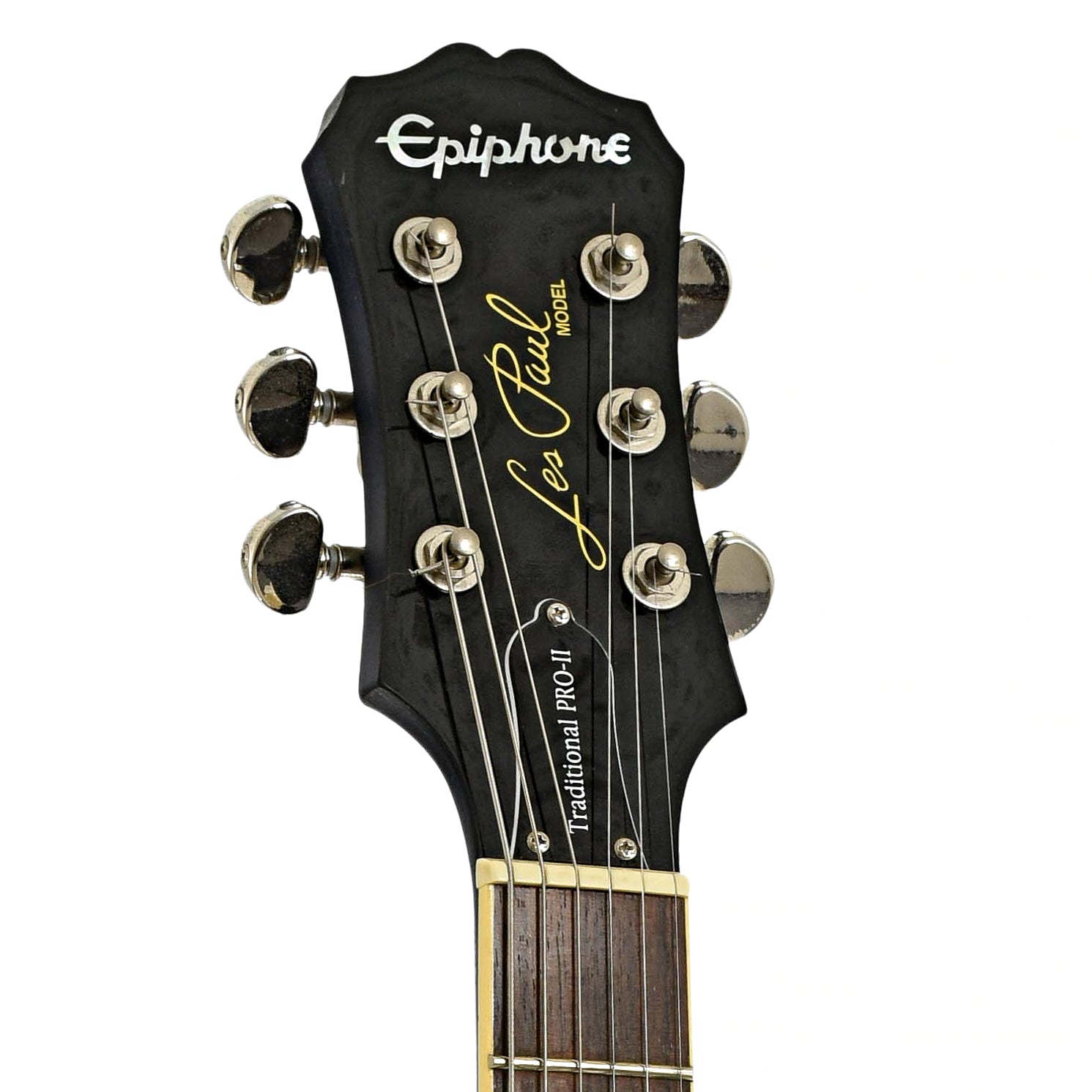 Headstock of Epiphone Les Paul Traditional PRO II Electric Guitar