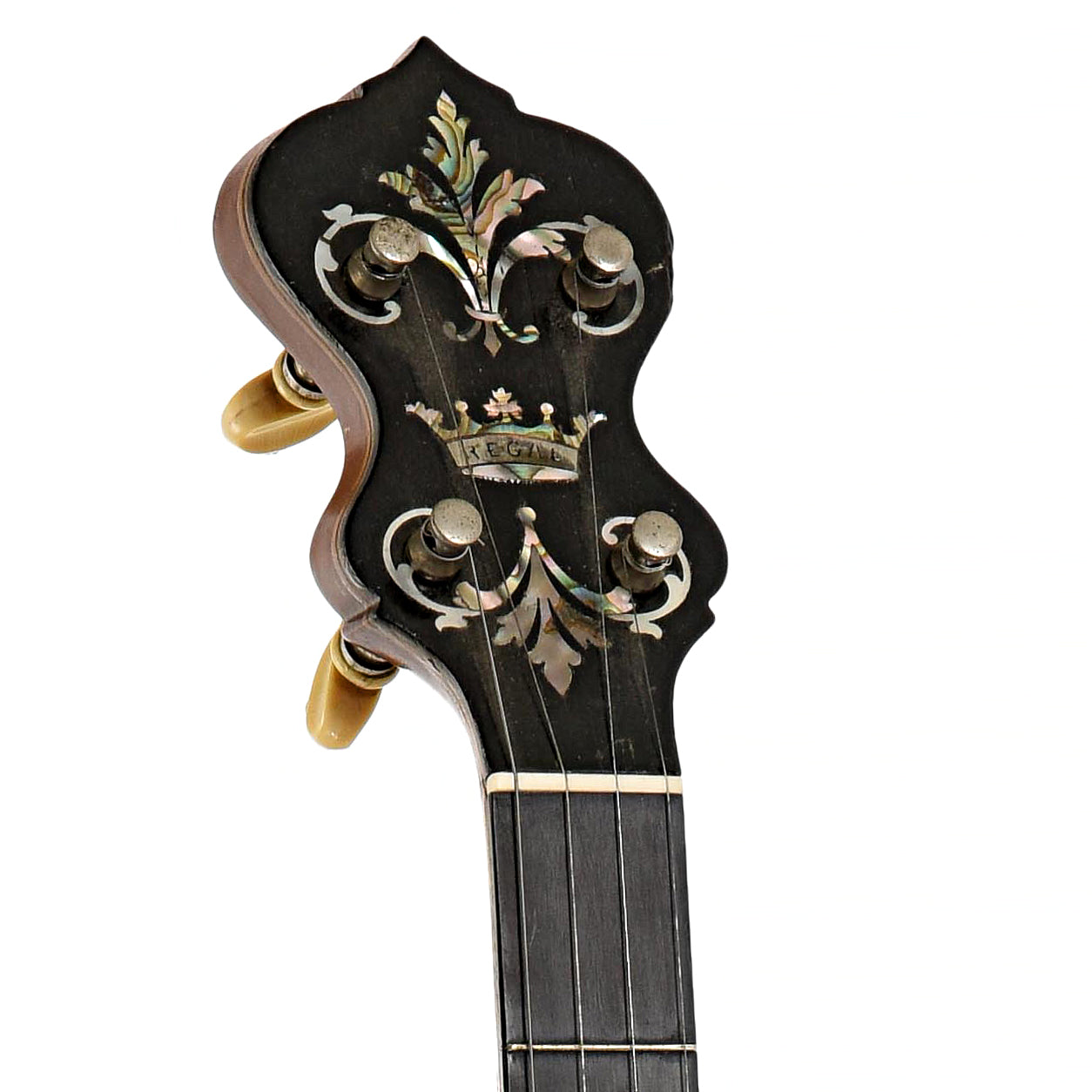 Headstock of Regal Open Back Banjo