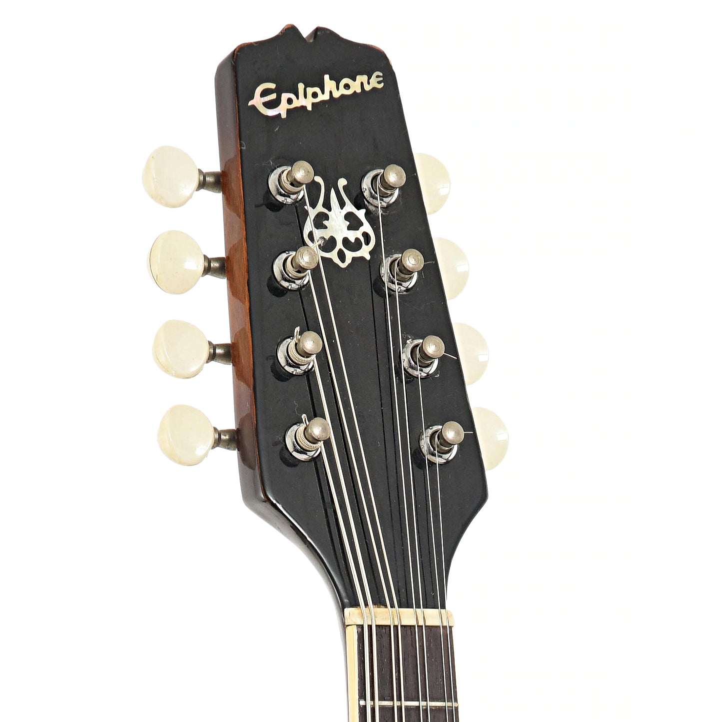 Headstock of Epiphone MM-30 A-Style Mandolin