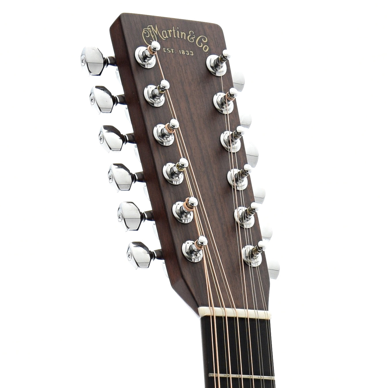 Front Headstock of Martin HD12-28 12-String Guitar, 2024