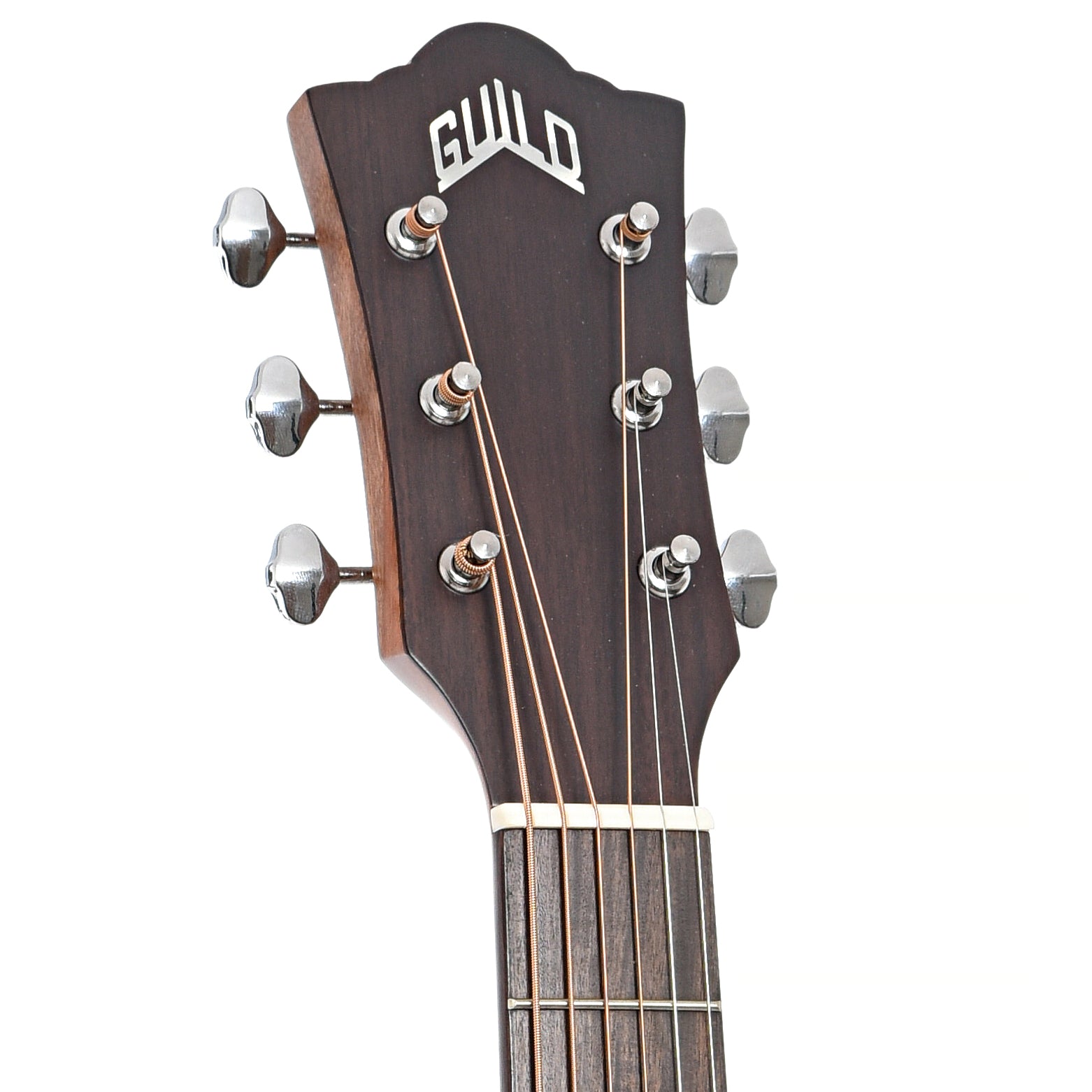 front headstock of Guild Jumbo Junior Acoustic Guitar, with Pickup (recent)