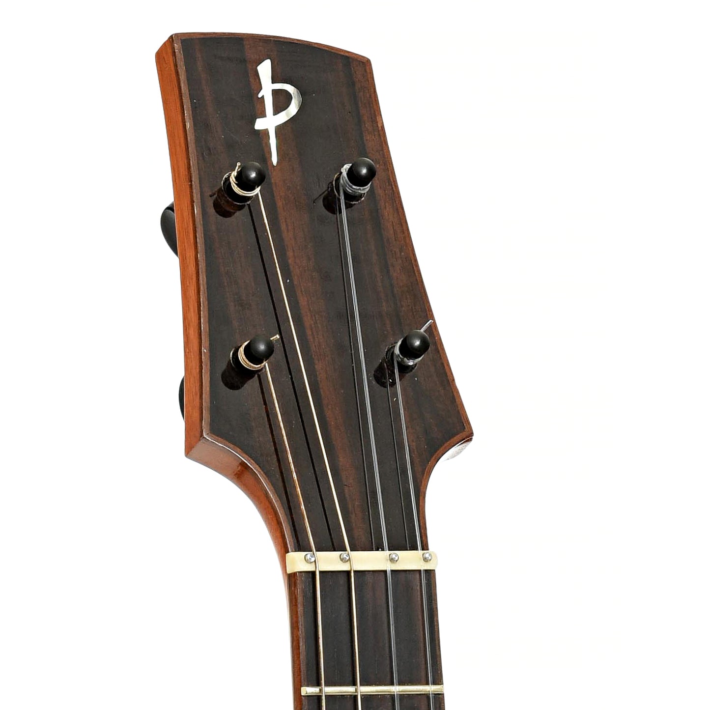 Headstock of Jerry Hoffman Boatpaddle Custom M Baritone Uke