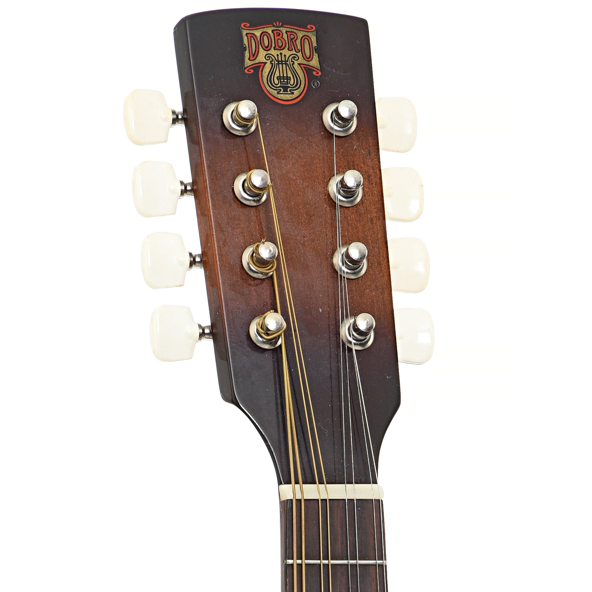 Front headstock of Dobro Model No.15 Resonator Mandolin (1982)