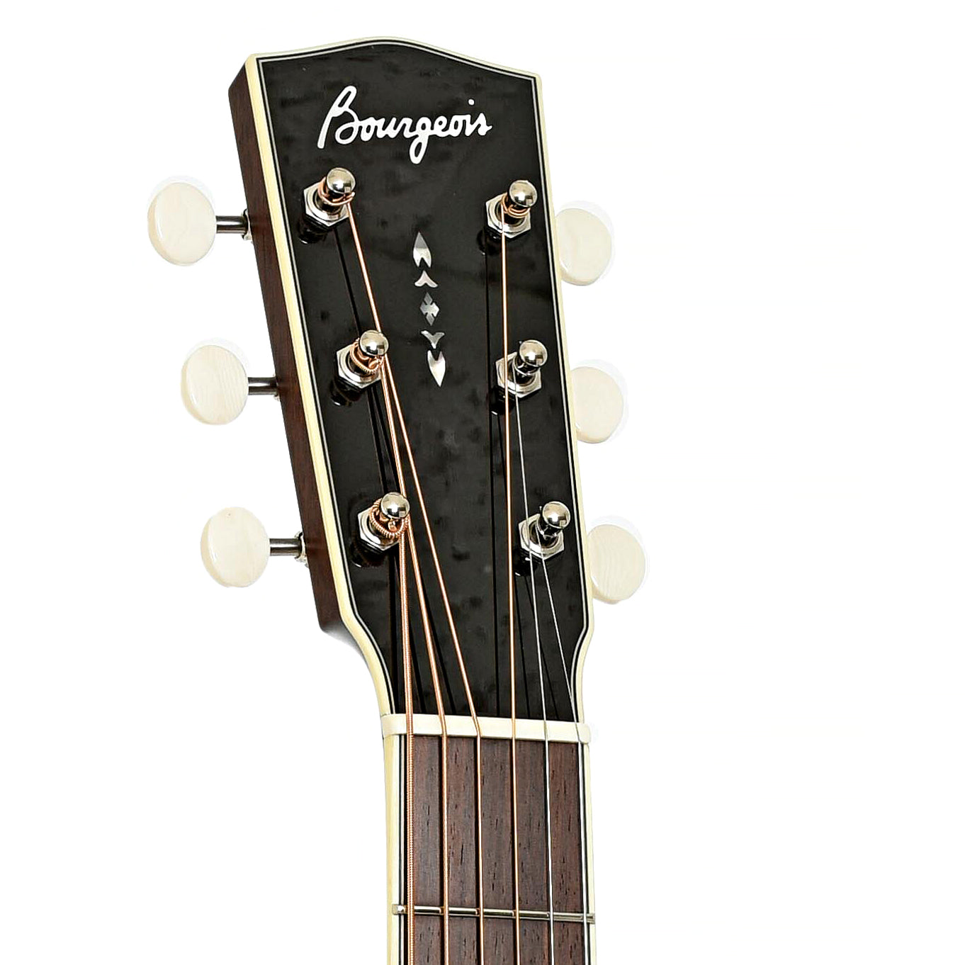 Headstock of Bourgeois Aged Tone Series Advanced Slope Shoulder Dreadnought Guitar