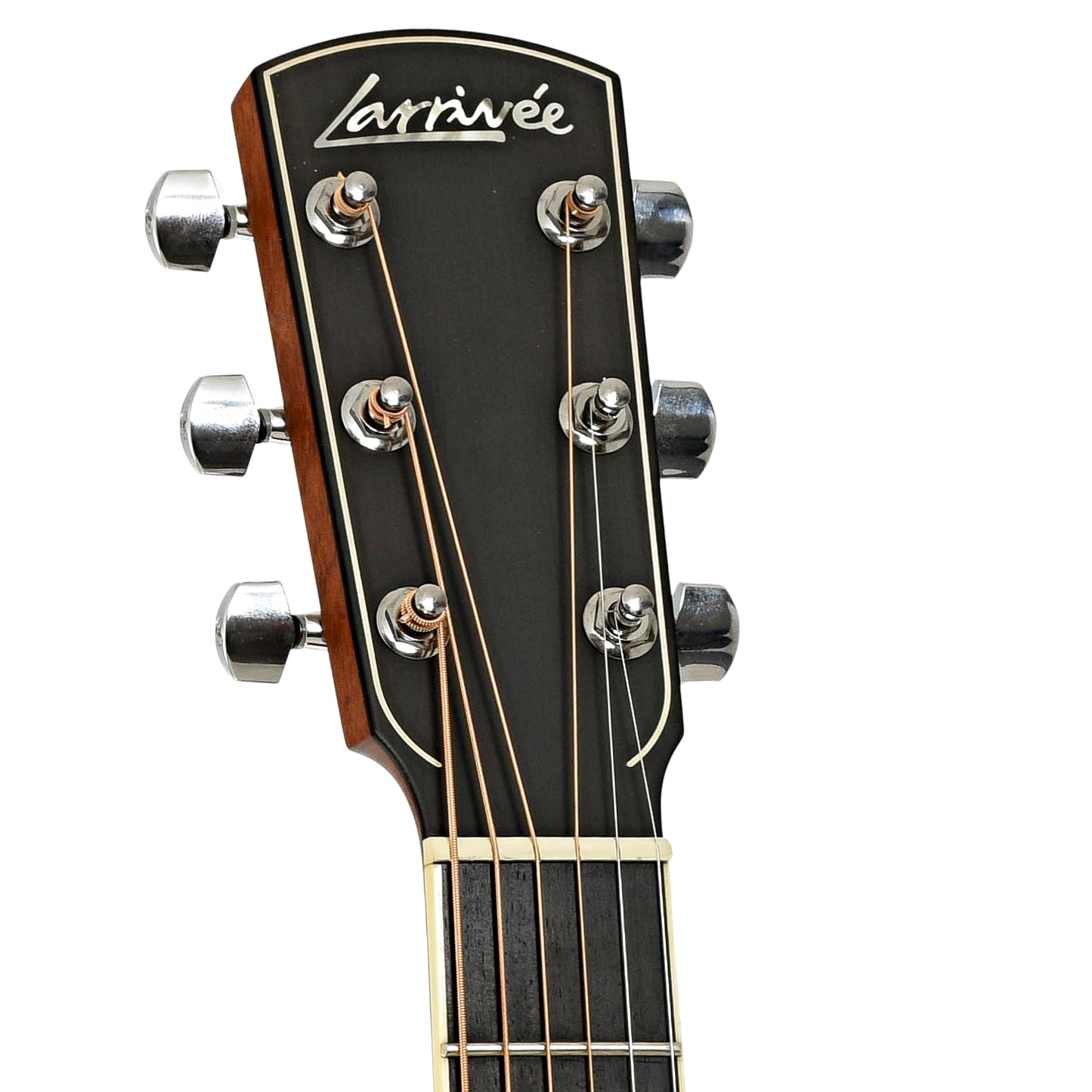 Headstock of Larrivee P-09 Custom Brazilian Parlor Guitar 