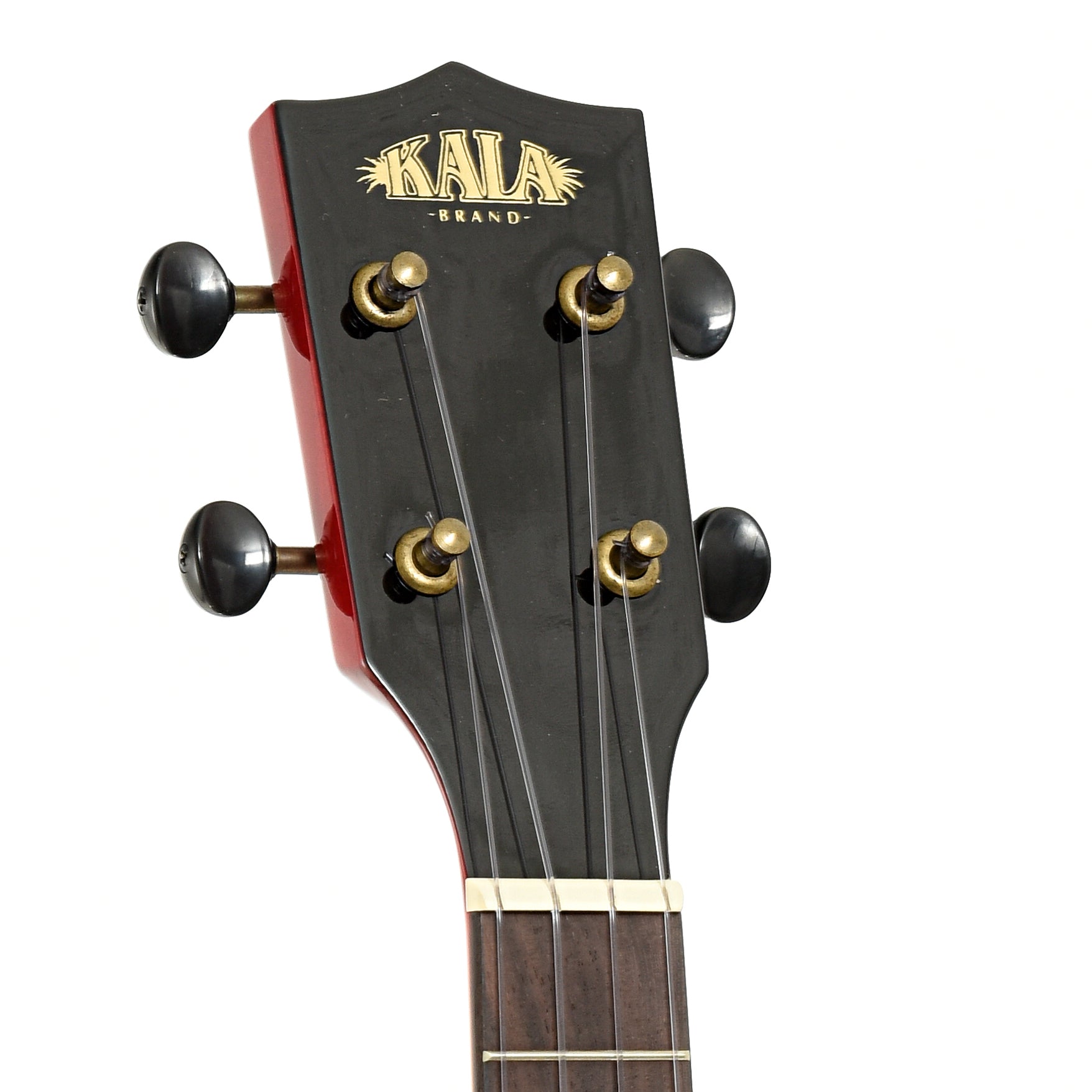 Headstock of Kala KA-FMCB-C Gloss Flame Maple Cherry Burst Concert