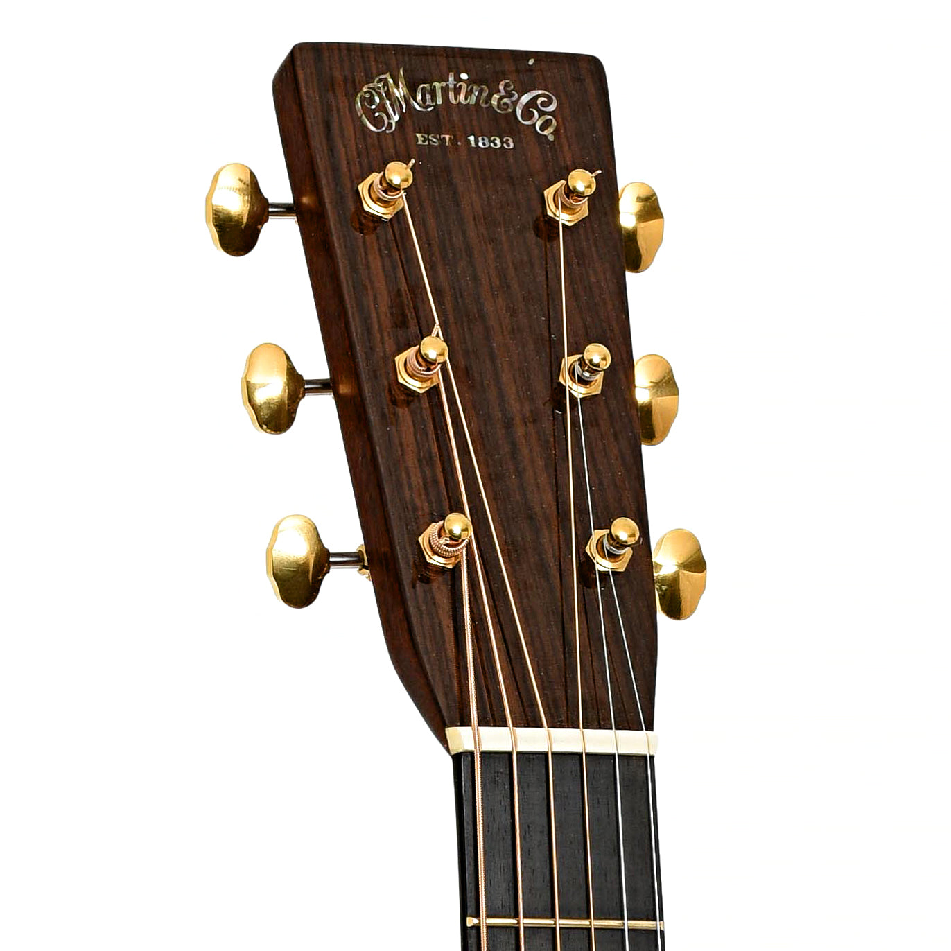 Headstock of Martin D-28 Modern Deluxe Acoustic Guitar 