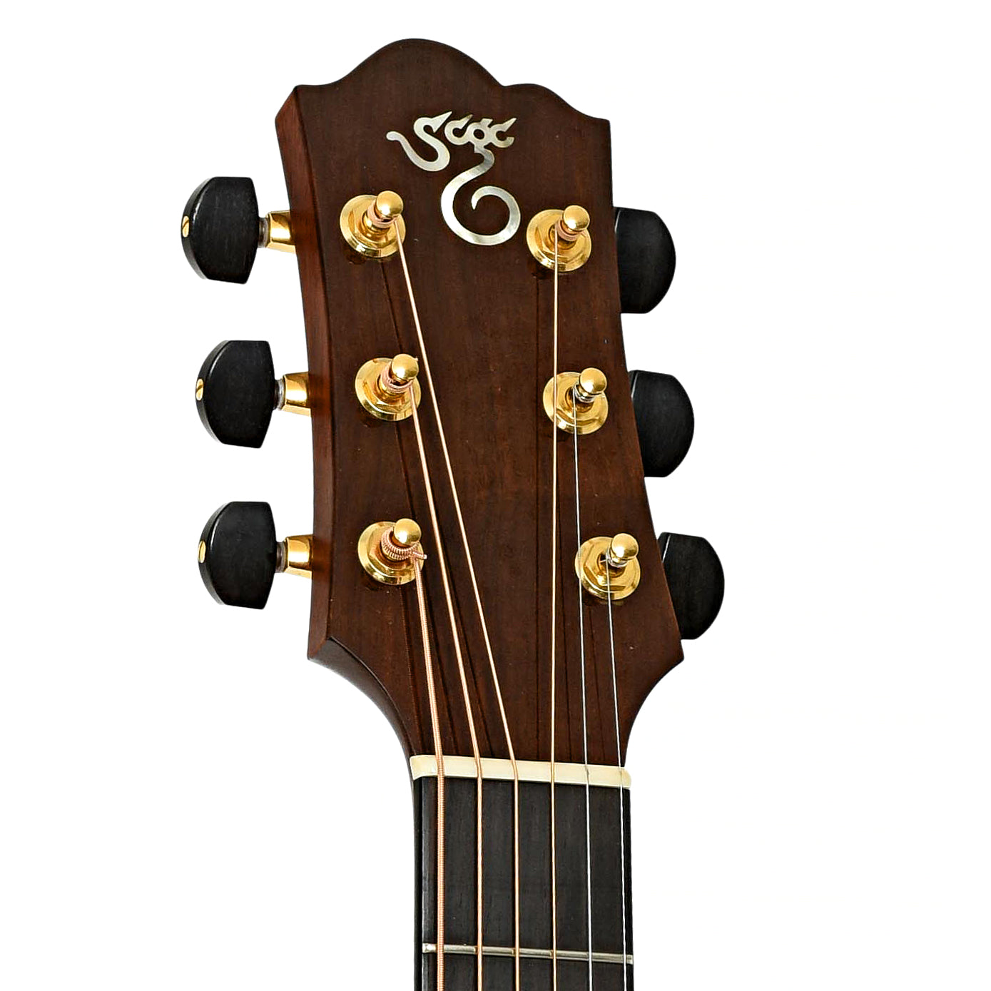 Headstock of Santa Cruz FS Fingerstyle Model Acoustic Guitar