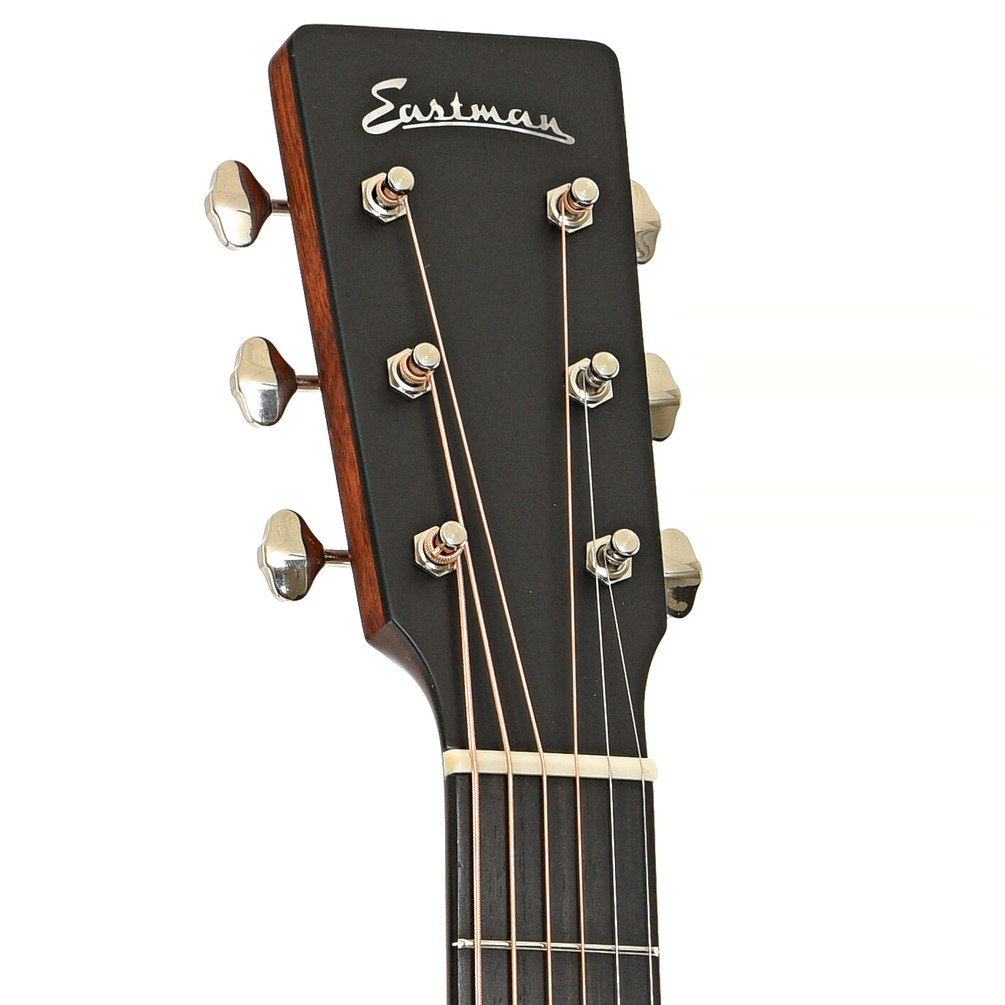 Front headstock of Eastman E1OM Deluxe Acoustic Guitar 