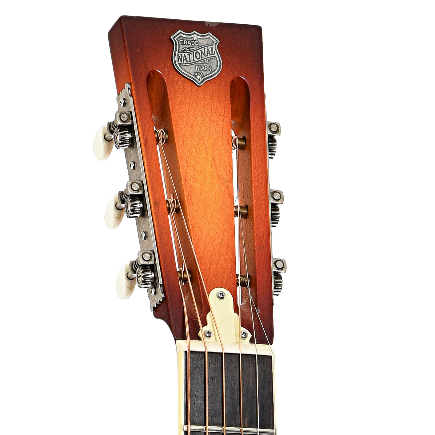 Headstock of National Style O Roundneck Resonator Guitar