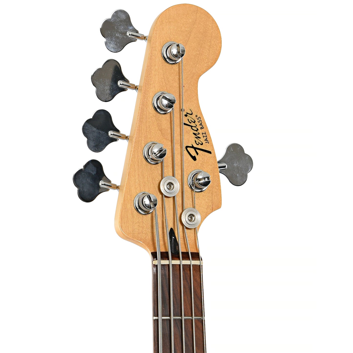 Front headstock of Fender Standard Jazz Bass V 5-String Electric Bass (2017)