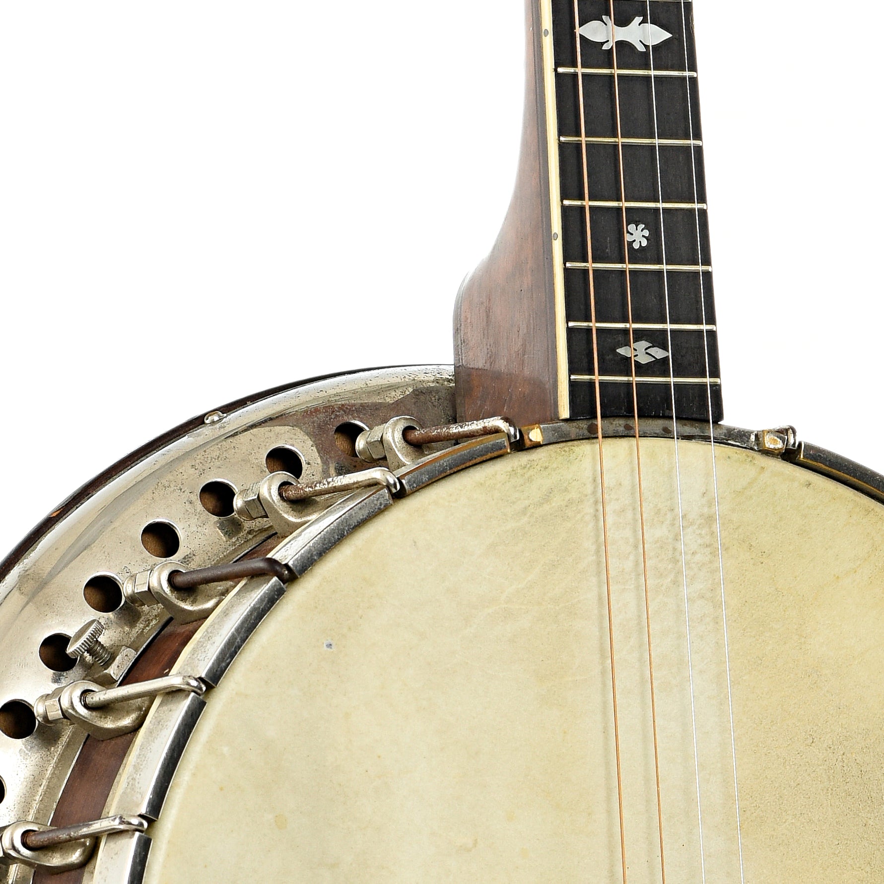 Front neck joint of Bacon & Day Silver Bell No.1 Tenor Banjo