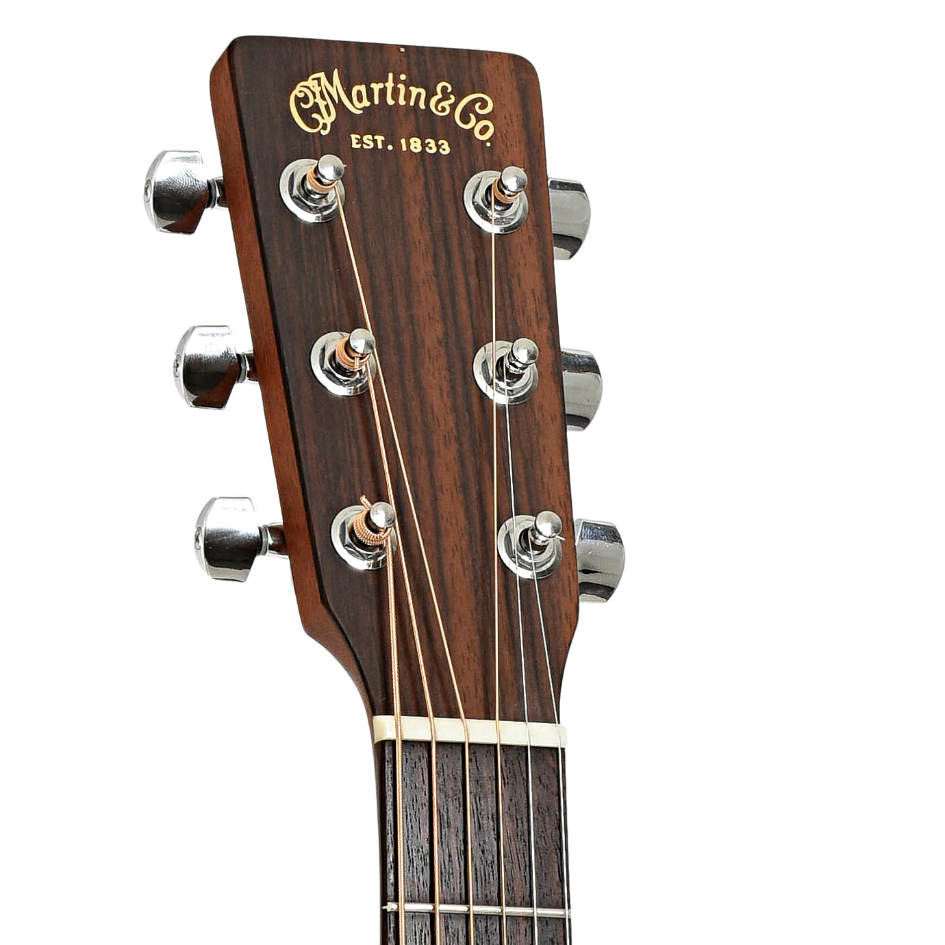 Headstock of Martin DM Acoustic Guitar 