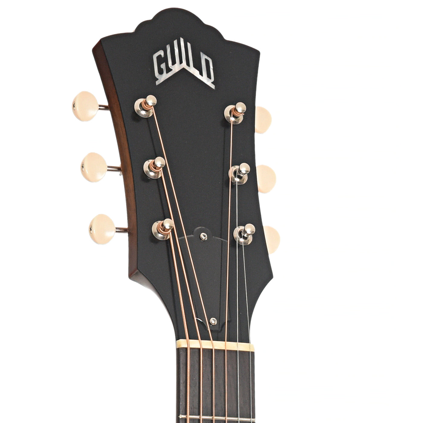 Headstock of Guild D-40 Standard Acoustic Guitar, Pacific Sunset Burst