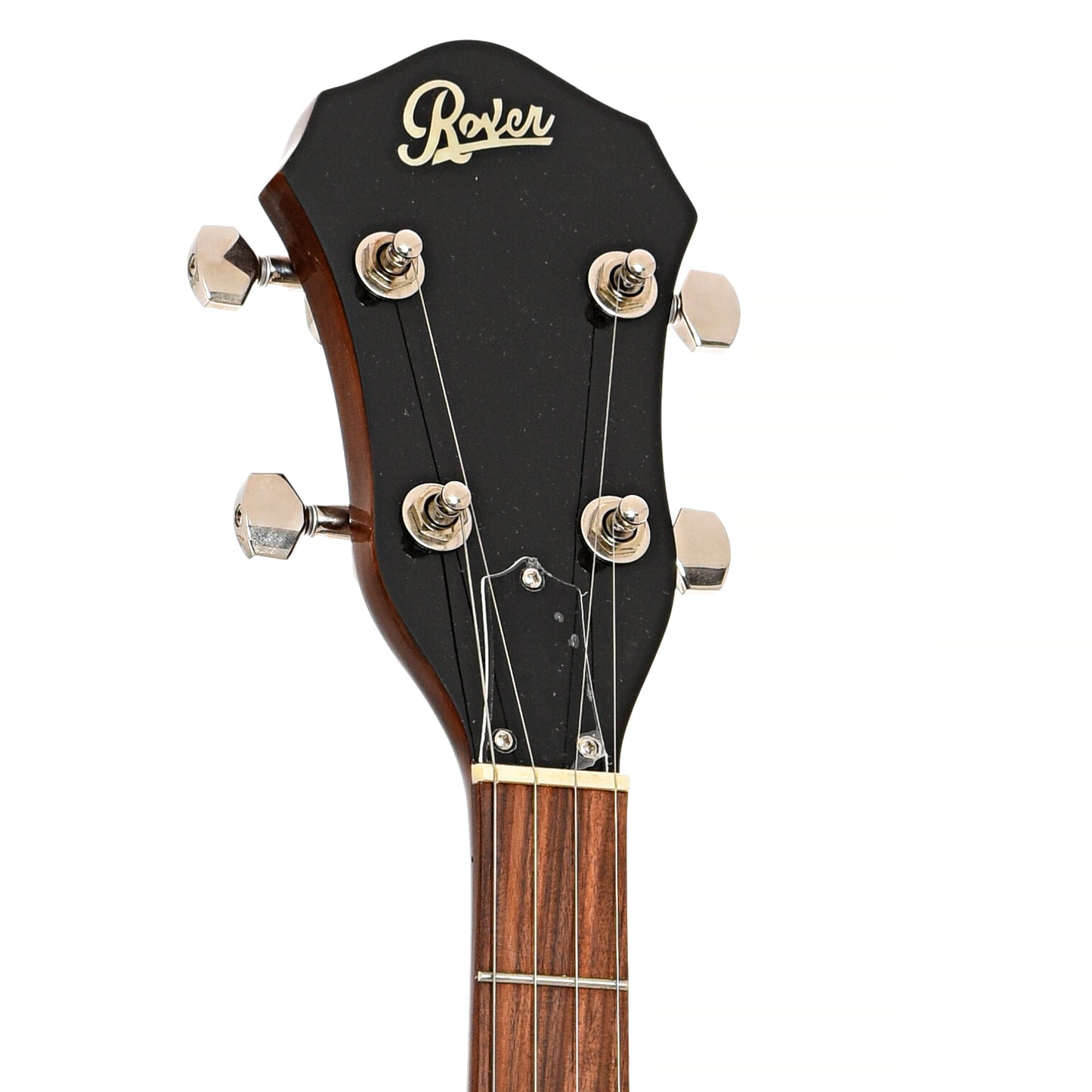 front headstock of Rover RB-20P Plectrum Openback Banjo (recent)