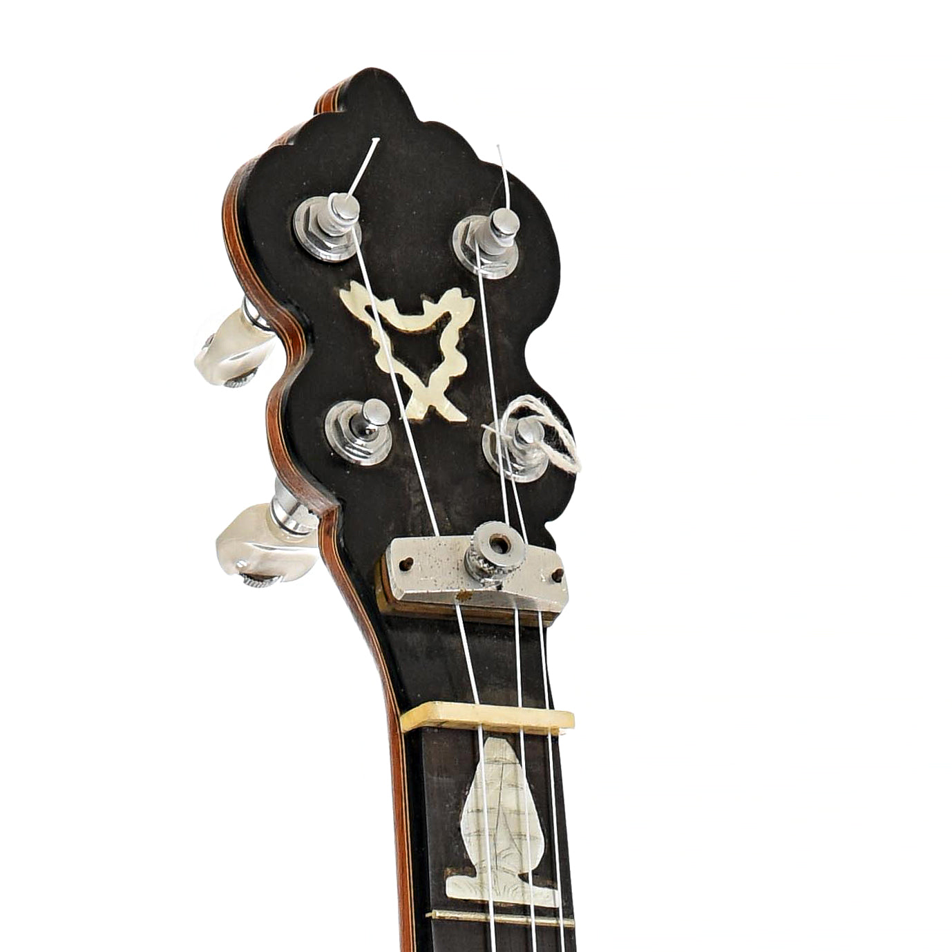 Headstock of J.A. Sloan JO2GO Travel / Folding Banjo 