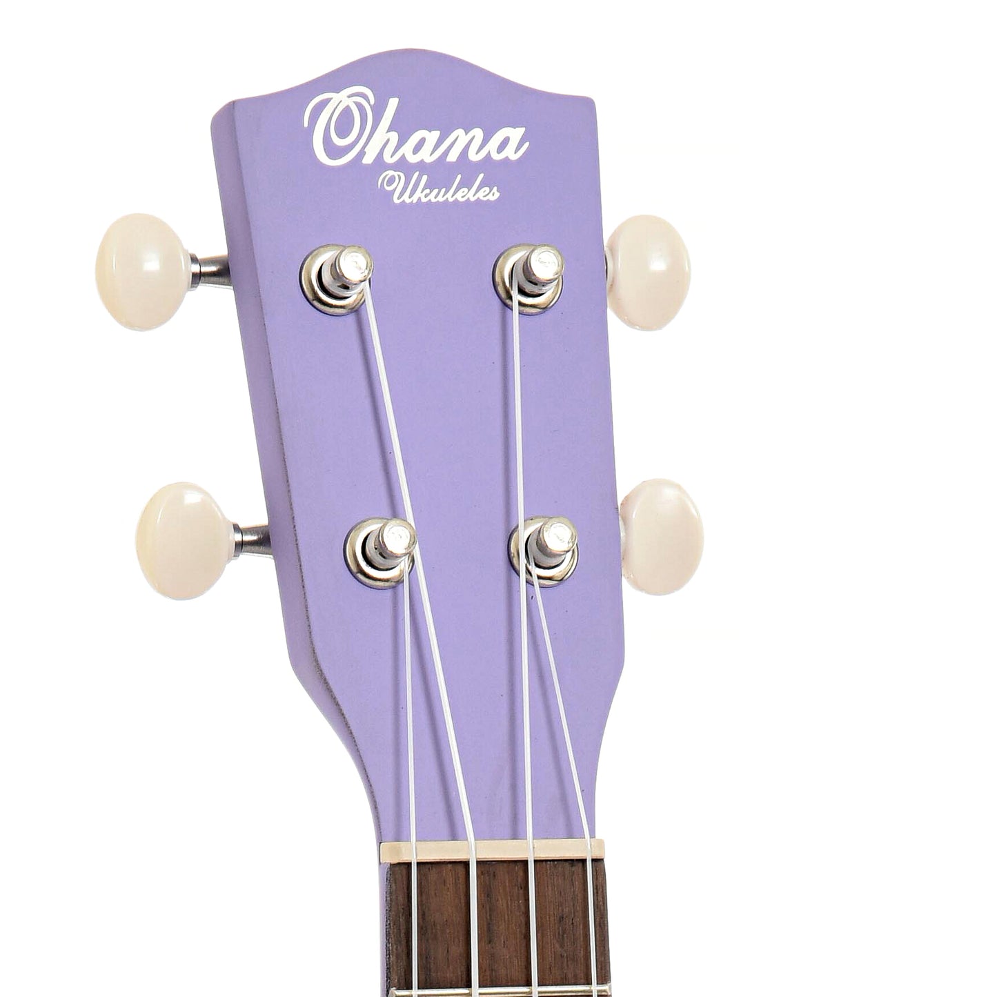 Headstock of Ohana SK-10 Soprano Ukulele, Purple