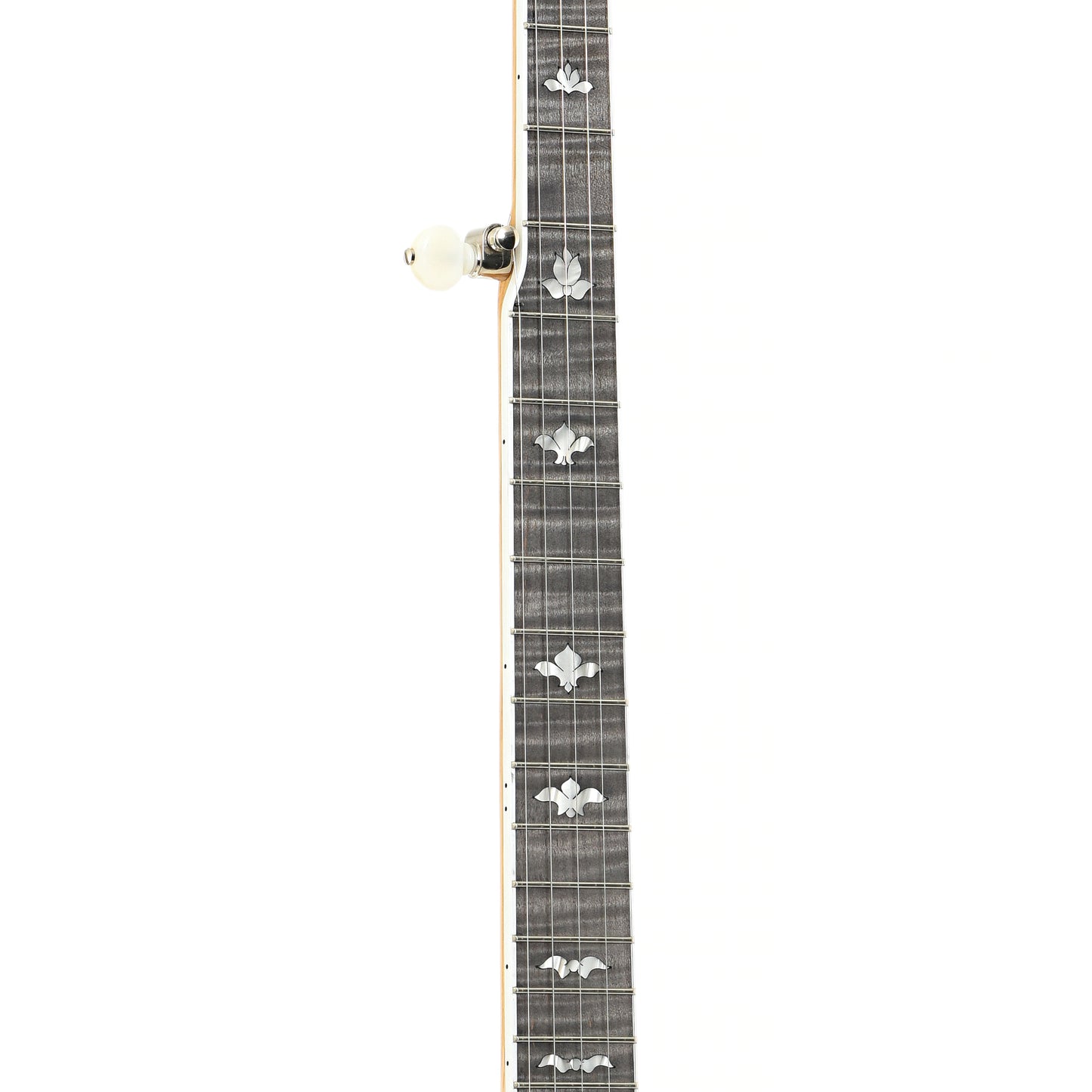 Fretboard of Deering White Lotus Resonator Banjo (2021)