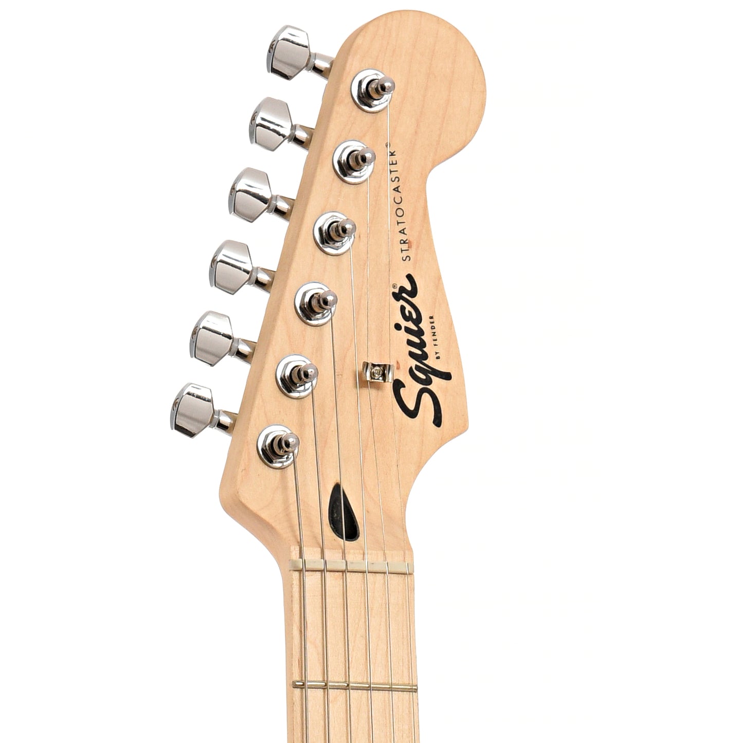 Front headstock of Squier Sonic Stratocaster HSS, Black