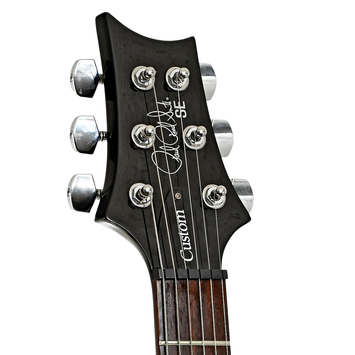 Headstock of PRS SE Custom 24 Electric Guitar 